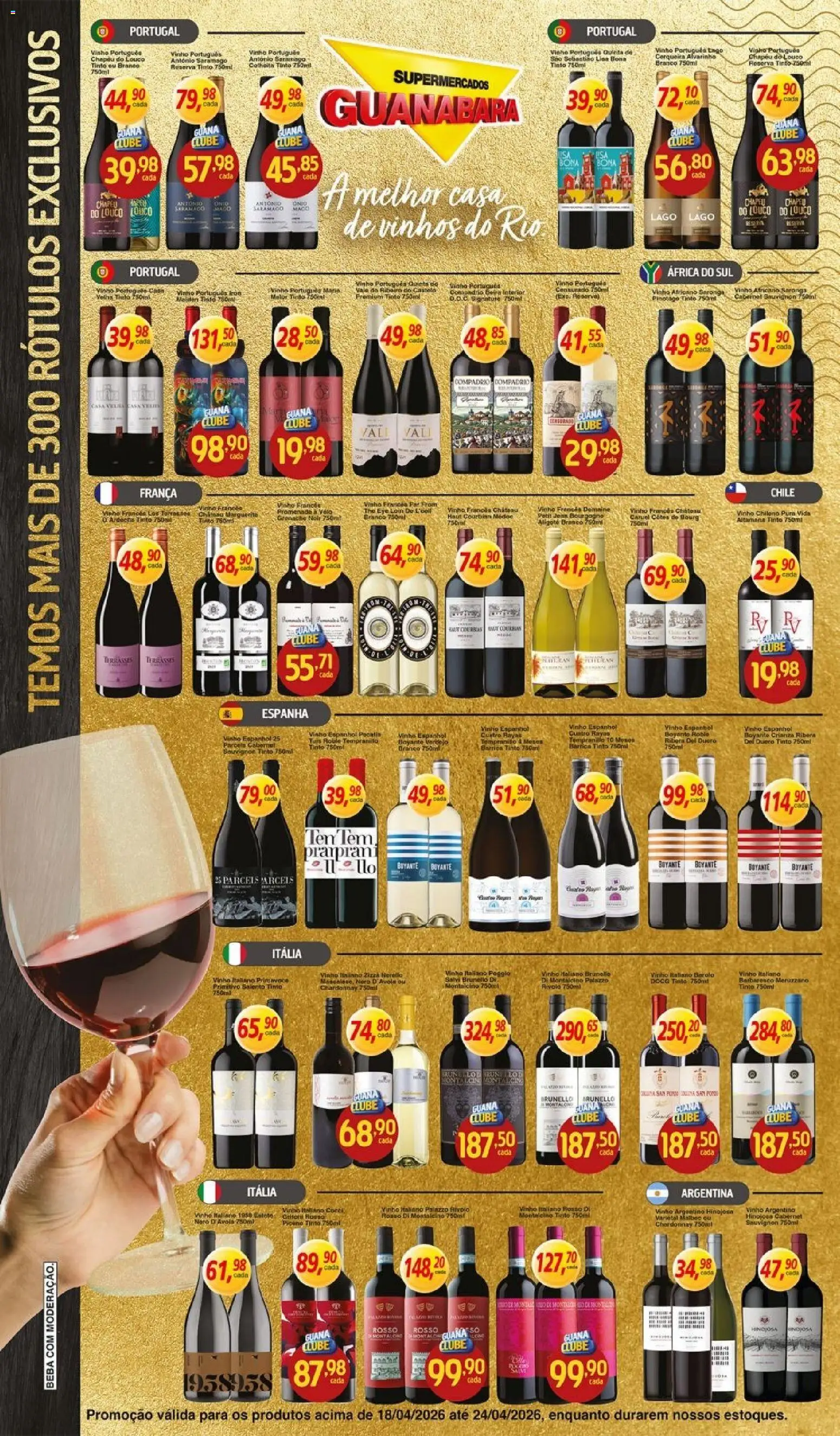 Supermercados Guanabara Folheto - válido de 18.04.2026 | Página: 5 | Produtos: Vinho, Chapéu