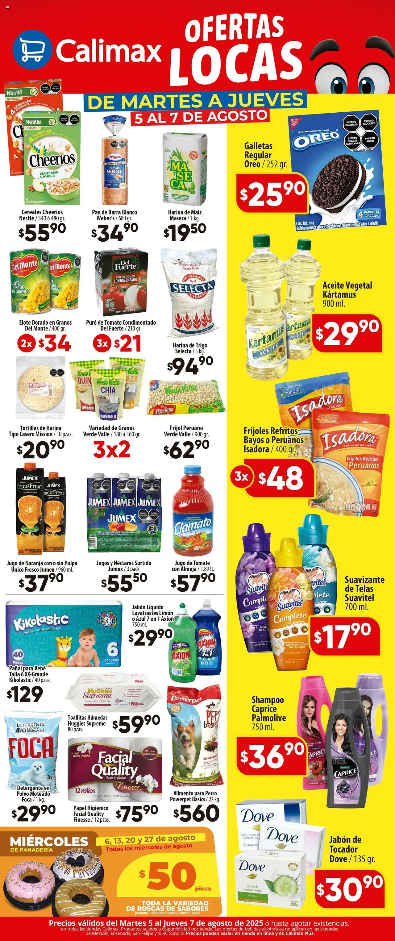 Nuevas ofertas de Calimax válidas en toda la República Mexicana desde el 05.08.2025. ¡Encuentra las mejores ofertas en Calimax - Folleto Martes a Jueves! | Página: 2 | Productos: Jugo, Pure de Tomate, Nuez, Ropa