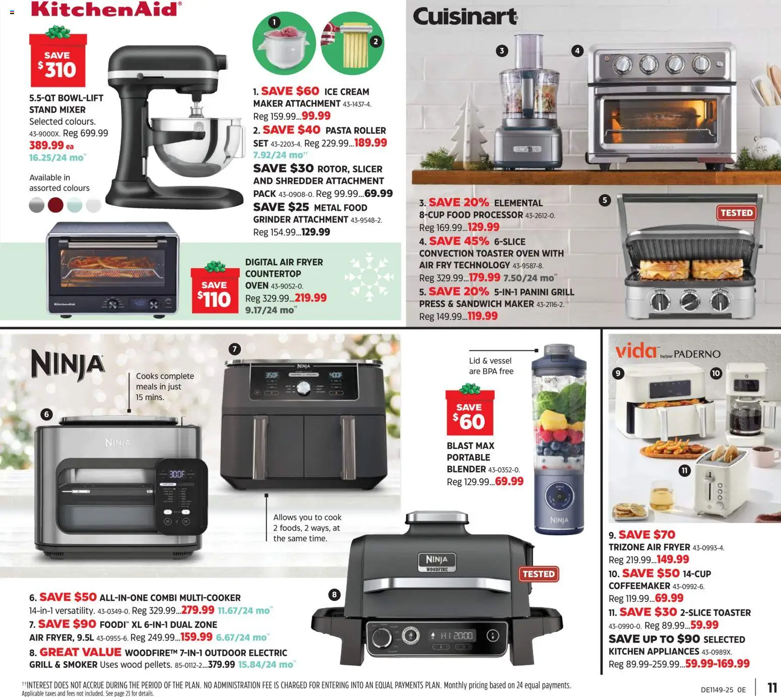 Canadian Tire flyer valid from 27.11.2025 | Page: 11 | Products: Pasta, Cream, Ice cream, Grill