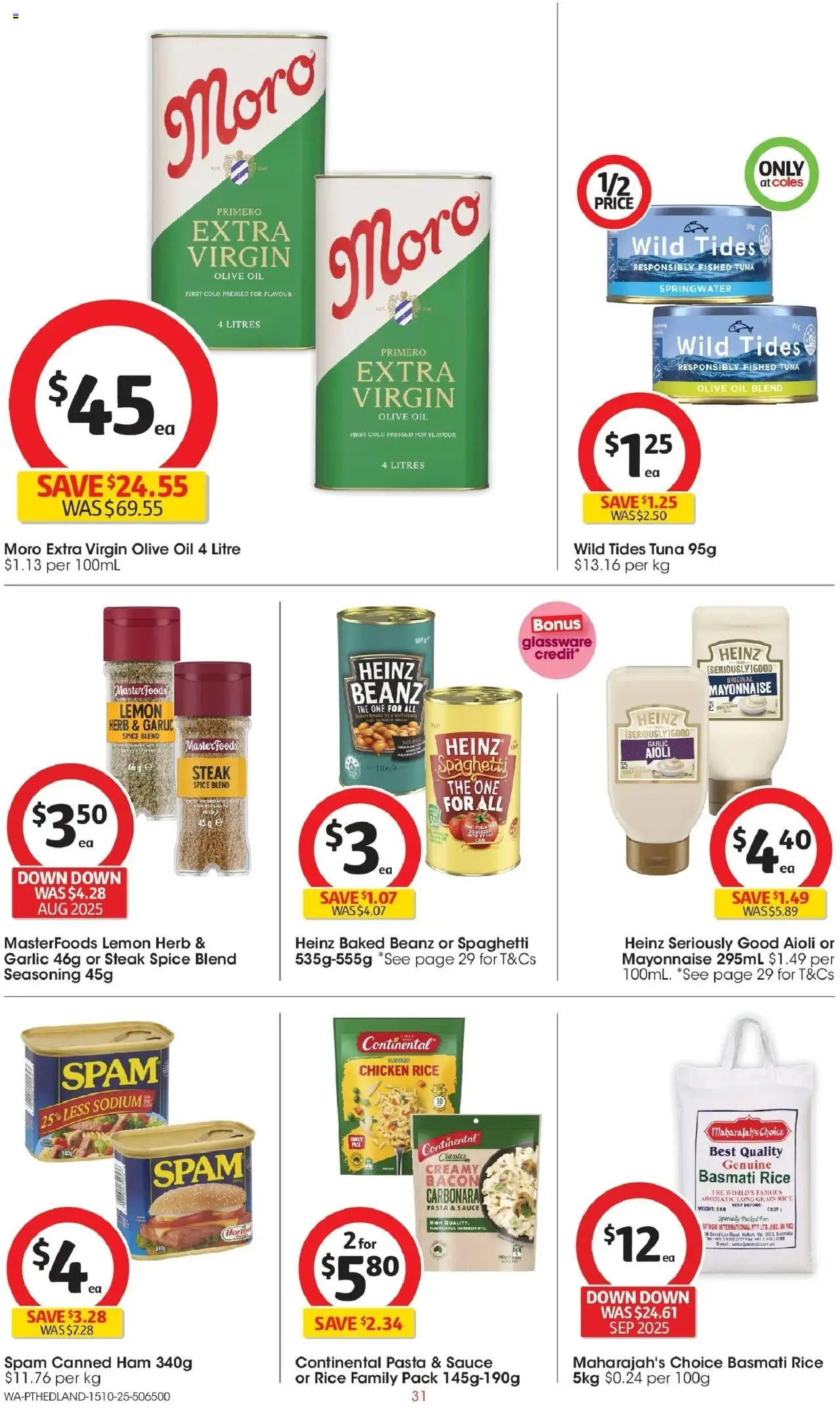 Coles catalogue - valid from 15.10.2025 | Page: 31 | Products: Herb, Chicken, Mayonnaise, Tuna