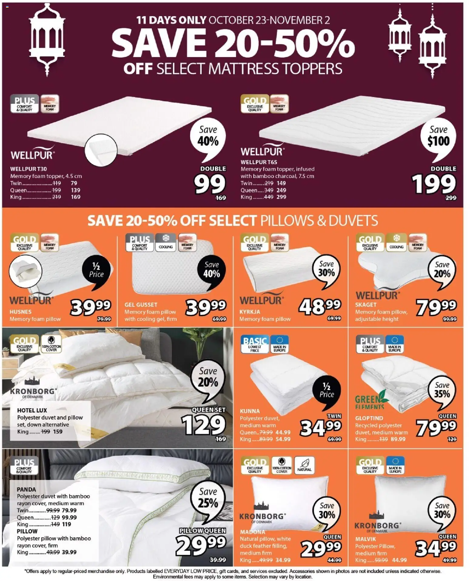JYSK flyer valid from 23.10.2025 | Page: 10 | Products: Mattress, Pillow