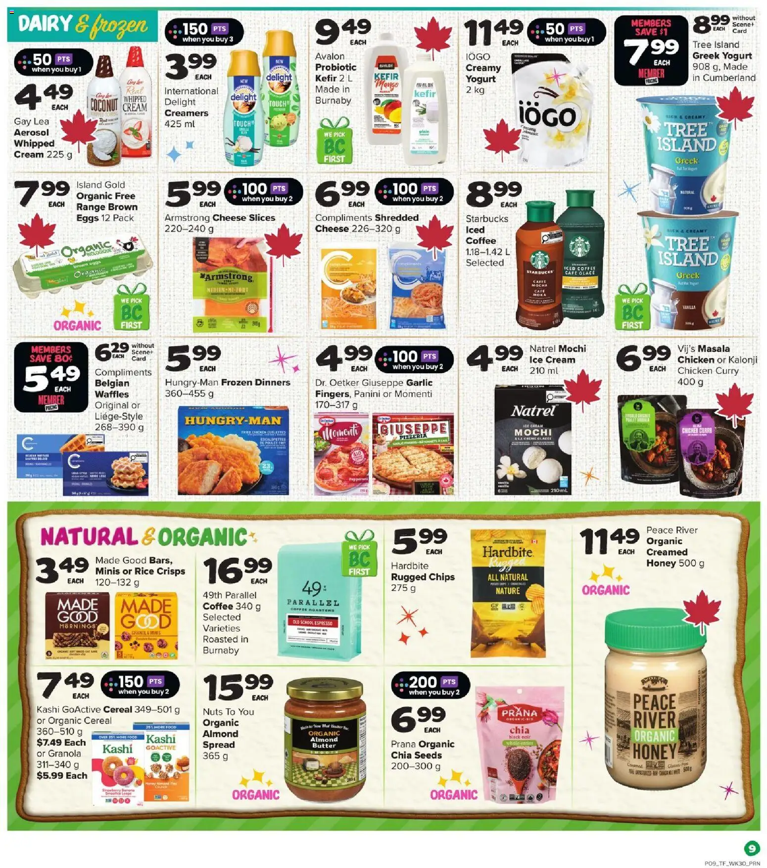 Thrifty Foods flyer valid from 20.11.2025 | Page: 10 | Products: Rice, Chips, Ice cream, Butter