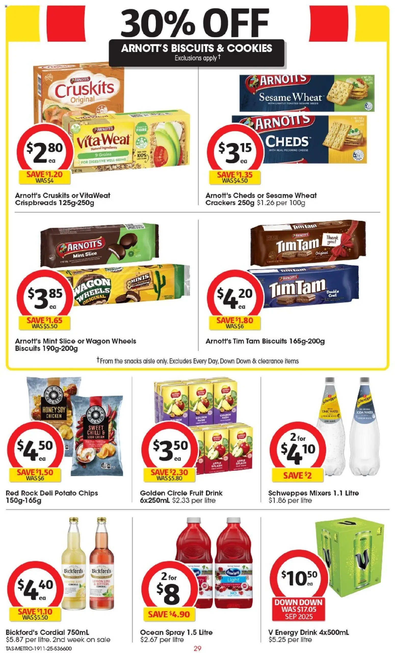Coles catalogue - valid from 19.11.2025 | Page: 30 | Products: Crackers, Cheese, Cream, Lime