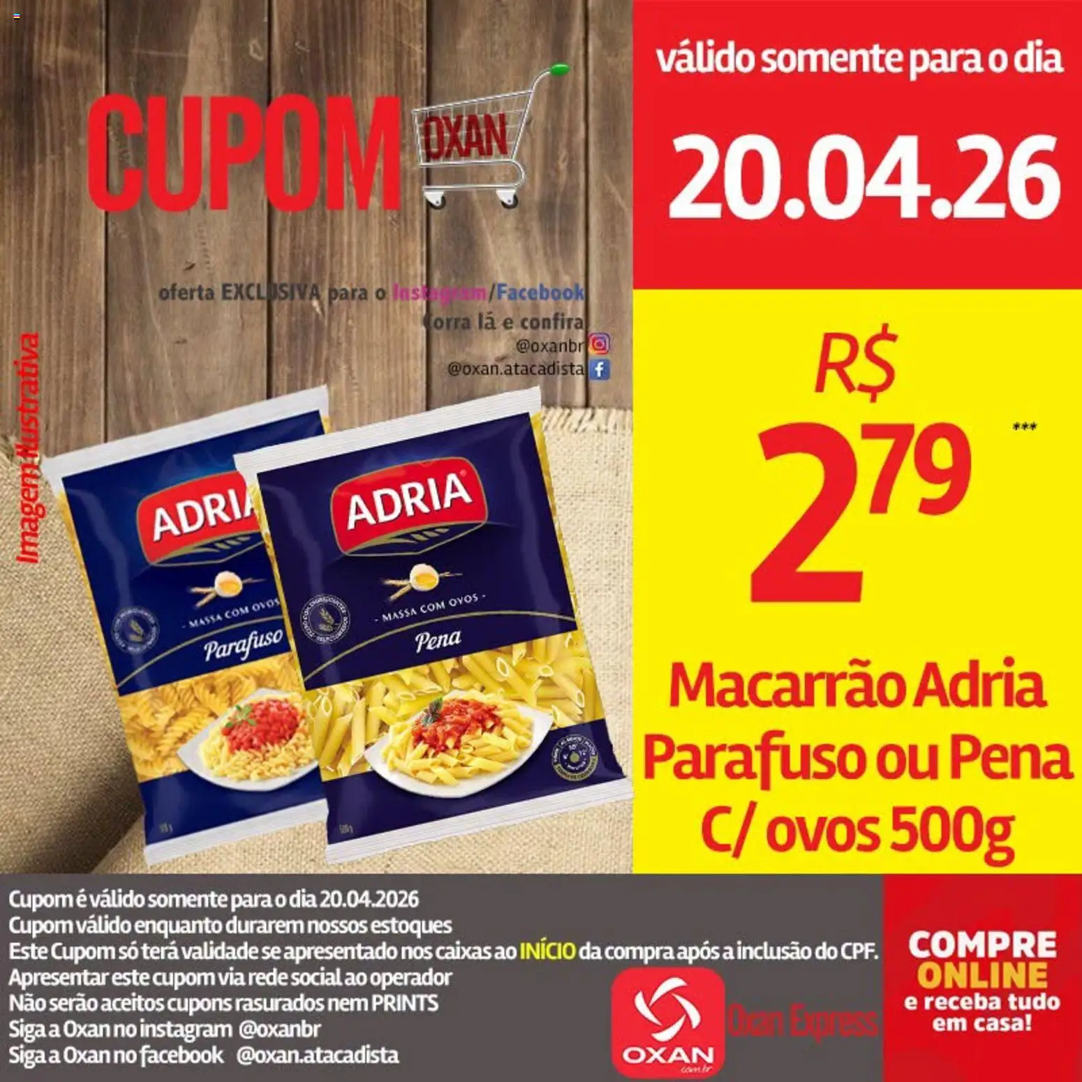 Oxan Atacadista Folheto - válido de 20.04.2026 | Página: 7 | Produtos: Ovos, Macarrão, Massa