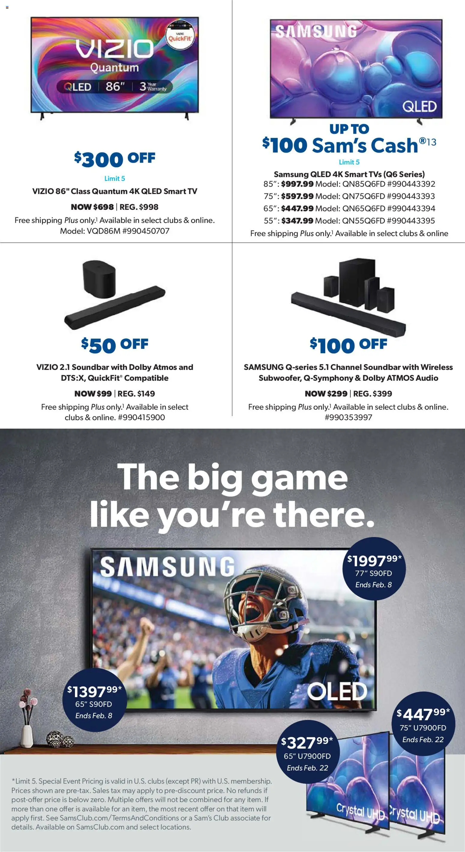 Sam's Club Instant Savings Book February - valid from 28.01.2026 | Page: 6 | Products: Tv, Audio, Game