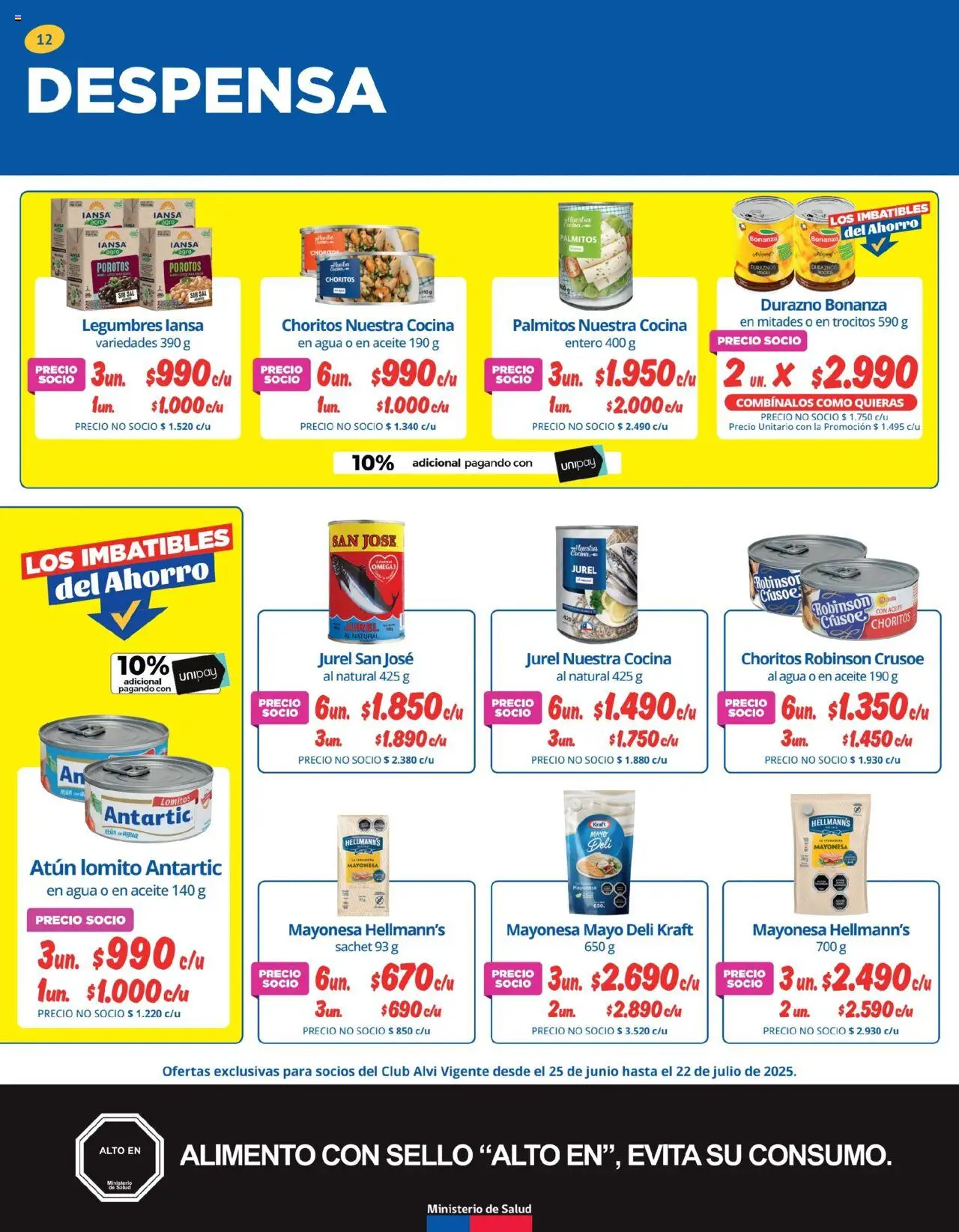 Alvi catálogo │ válido desde el 25.06.2025 | Página: 12 | Productos: Sal, Atún, Cocina, Aceite