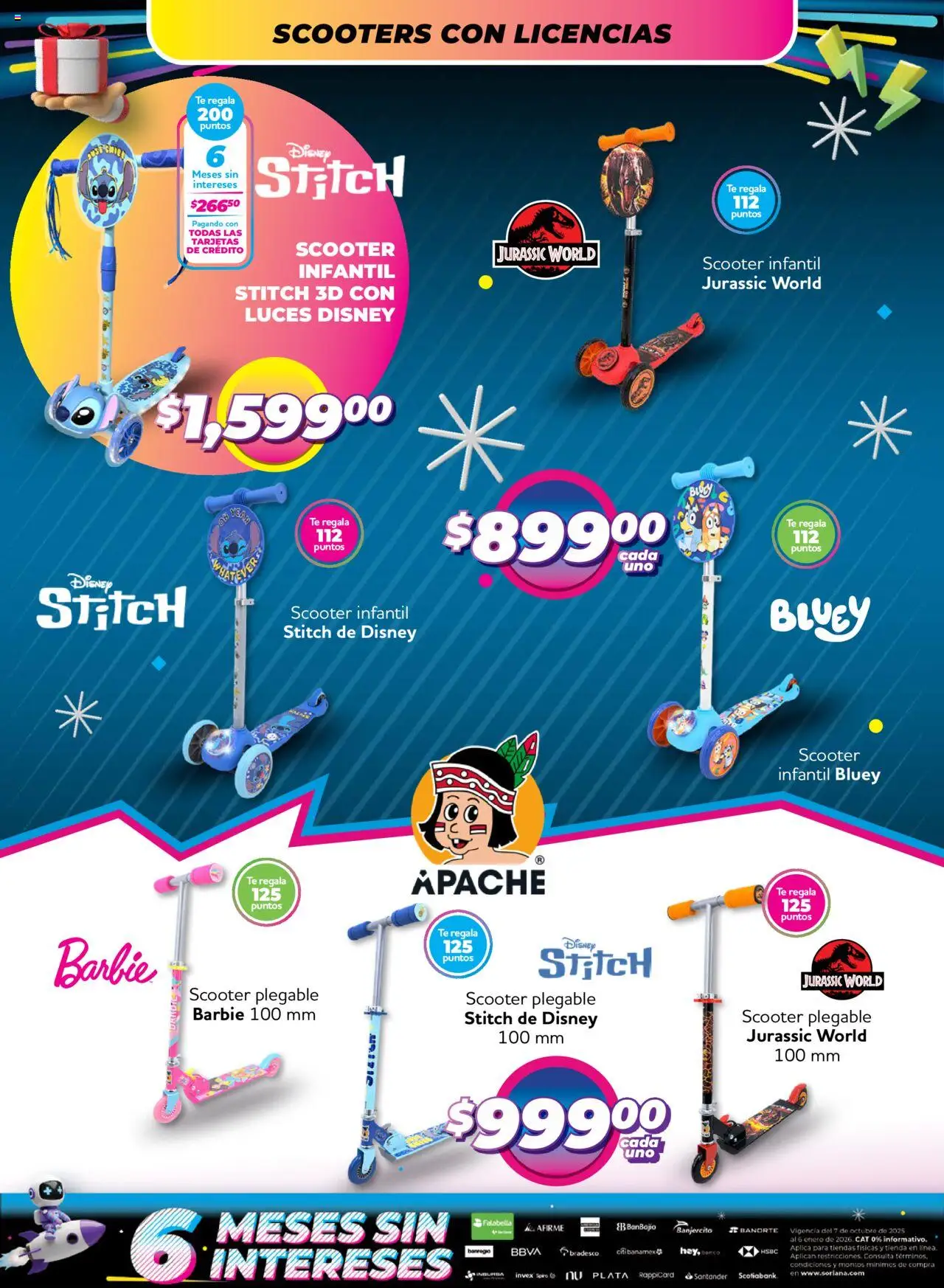 Nuevas ofertas de Soriana válidas en toda la República Mexicana desde el 09.10.2025. ¡Encuentra las mejores ofertas en Soriana - Reino de los Juguetes Mercado Nacional! | Página: 30 | Productos: Scooter, Banco, Té