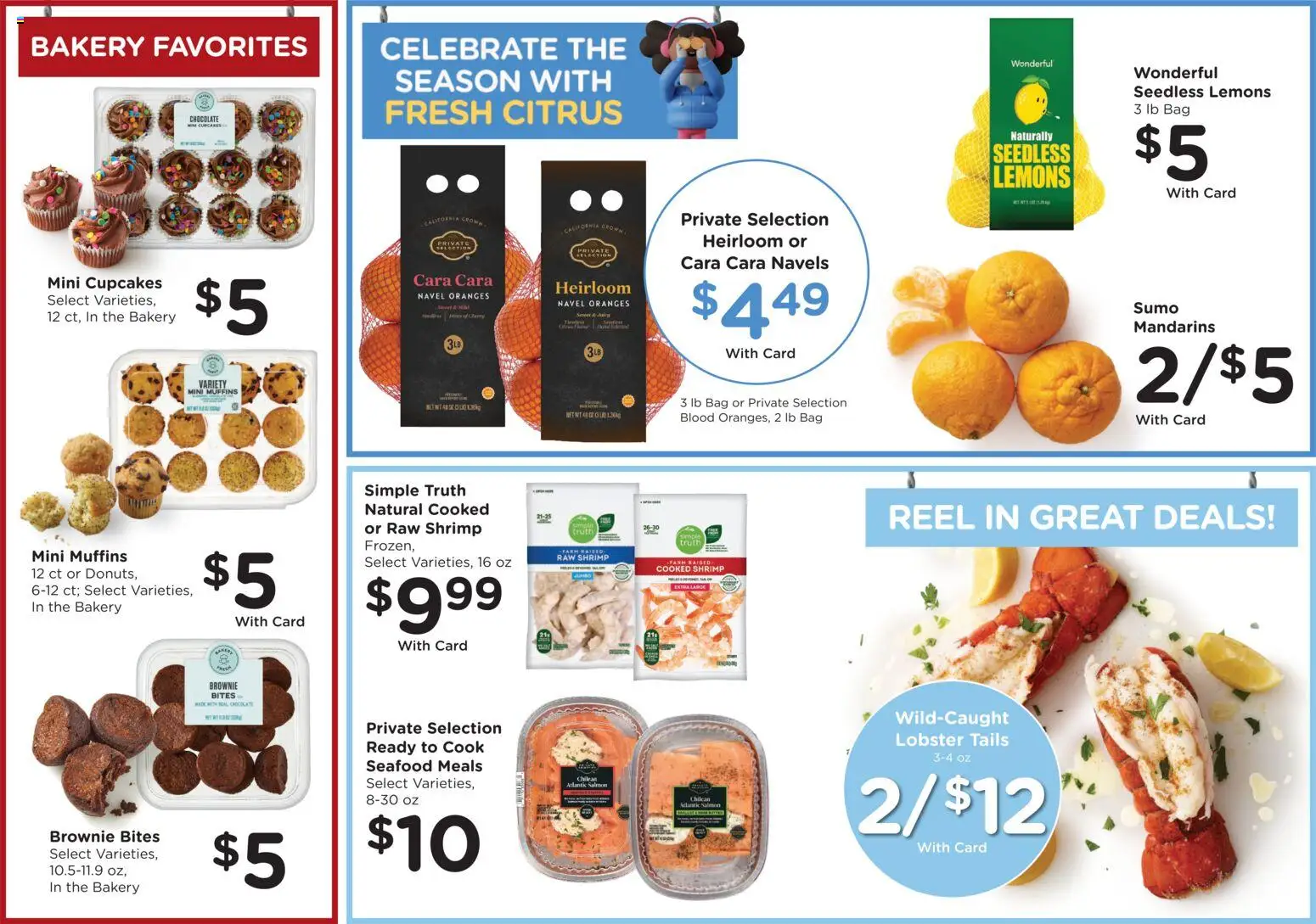 Baker's Weekly Ad - valid from 07.01.2026 | Page: 10 | Products: Oranges, Seafood, Brownie Bites, Bag