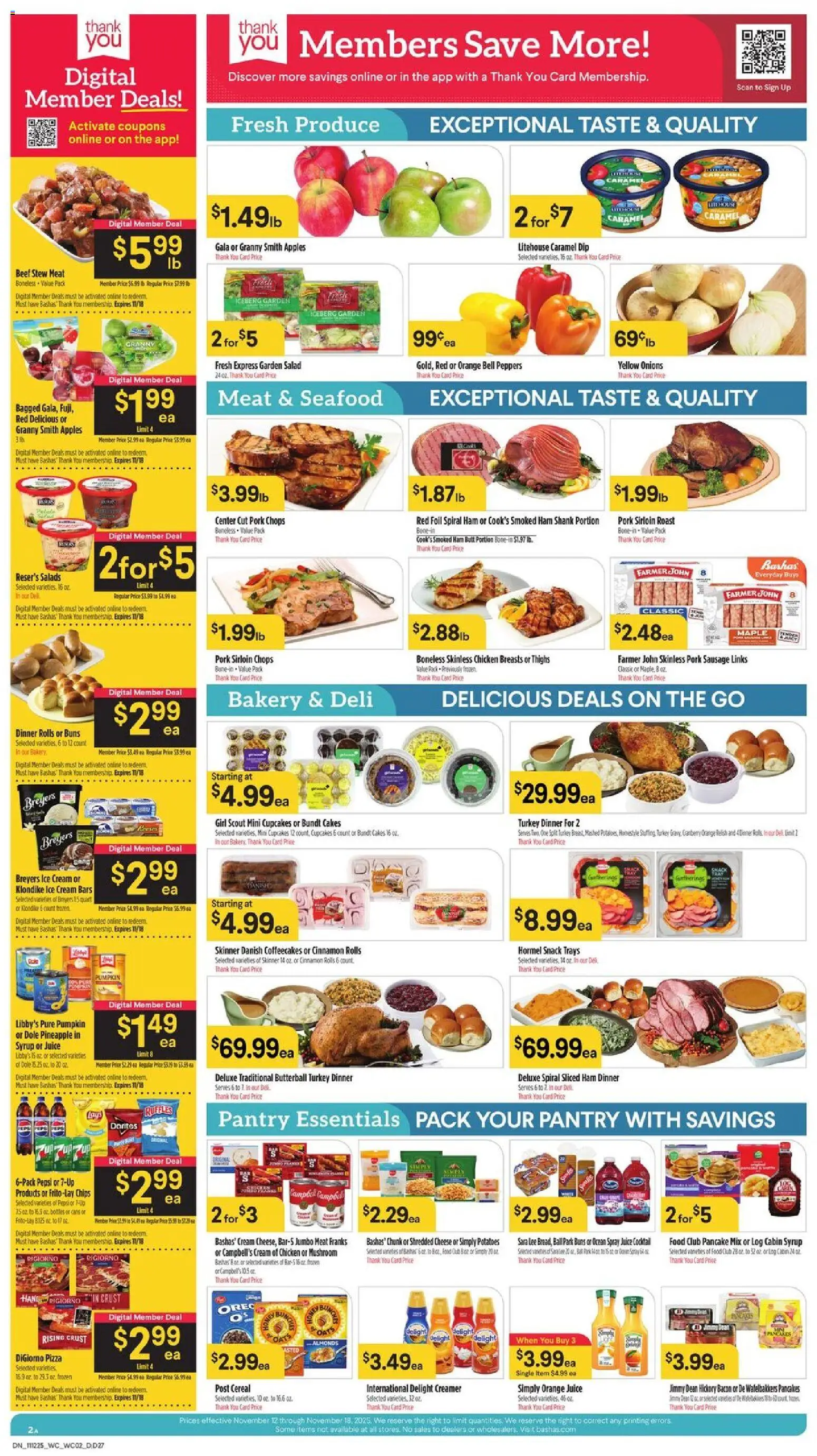 Basha's Dine - valid from 12.11.2025 | Page: 2 | Products: Bakery, Pizza, Ice cream, Seafood