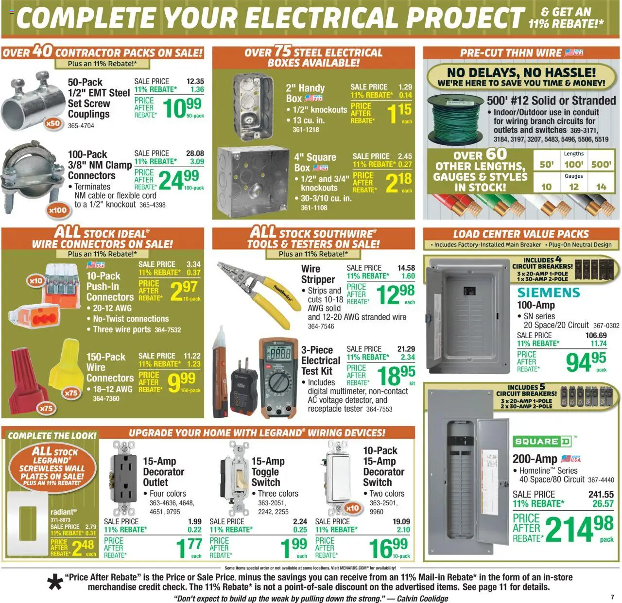 Menards - Weekly Ad - valid from 08.10.2025 | Page: 12 | Products: Clamp, Box, Screw, Switch