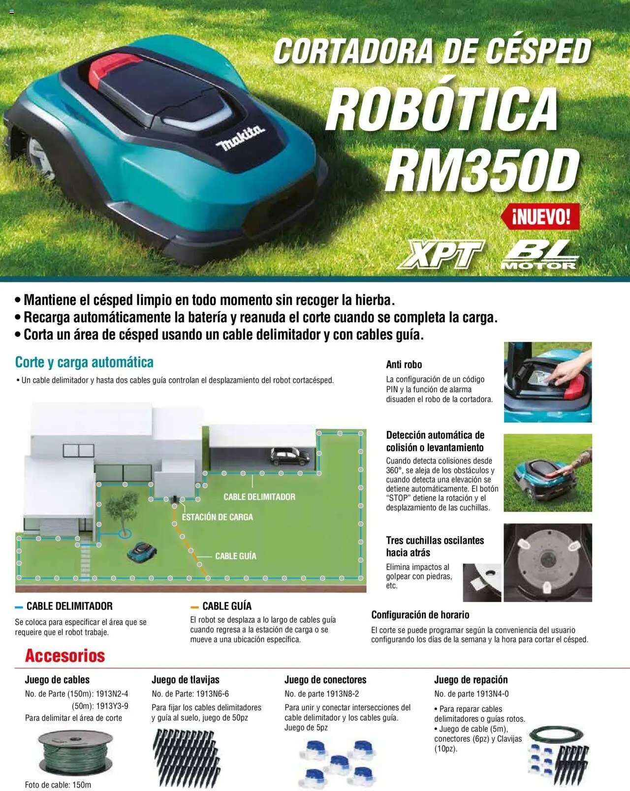 Nuevas ofertas de Makita válidas en toda la República Mexicana desde el 17.04.2024. ¡Encuentra las mejores ofertas en Makita catálogo ! | Página: 74 | Productos: Robot, Cable, Cortadora de cesped, Juego