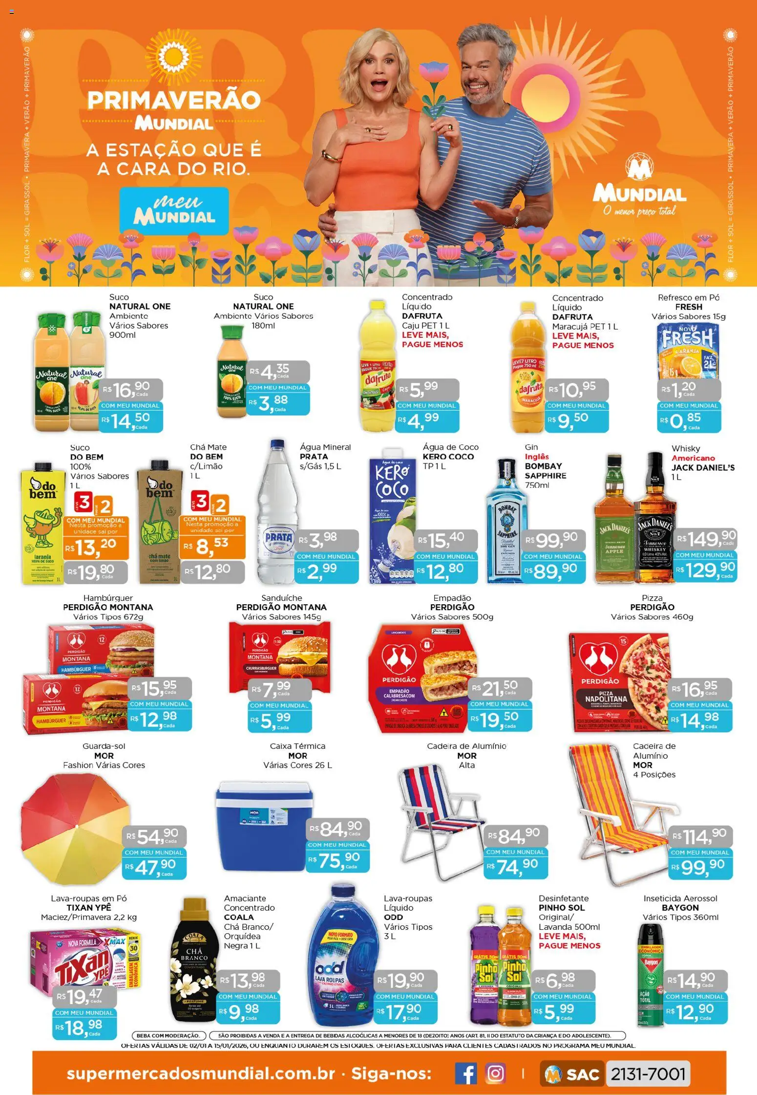 Mundial Folheto - válido de 02.01.2026 | Página: 1 | Produtos: Maracujá, Pó, Chá mate, Água mineral