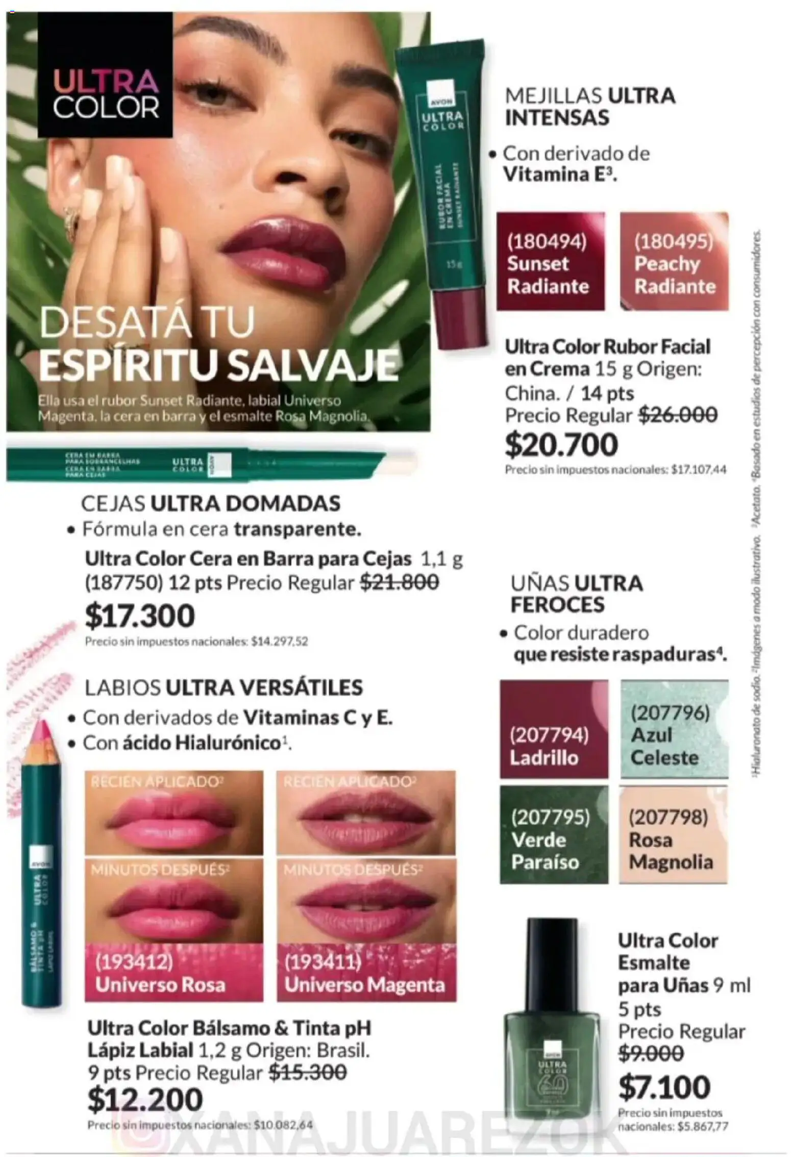 Avon - Campaña 3/2026 │ válido desde el 01.03.2026 | Página: 34 | Productos: Rubor, Lápiz labial, Cera, Radiante