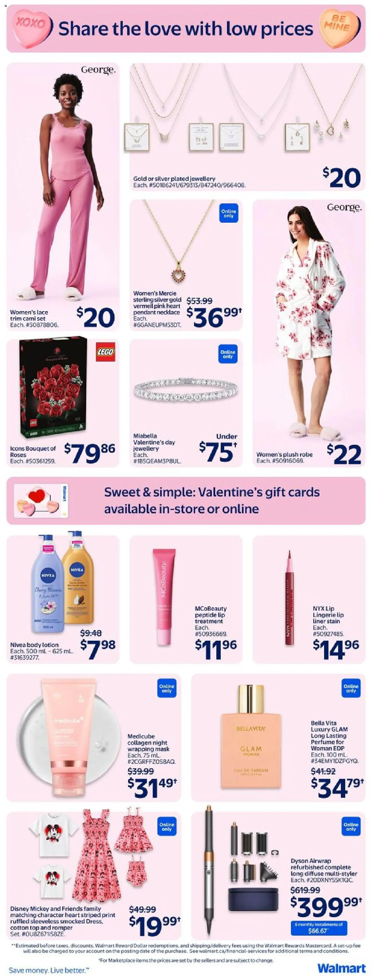 Walmart flyer valid from 05.02.2026 | Page: 9 | Products: Perfume, Mask, Body lotion, Robe