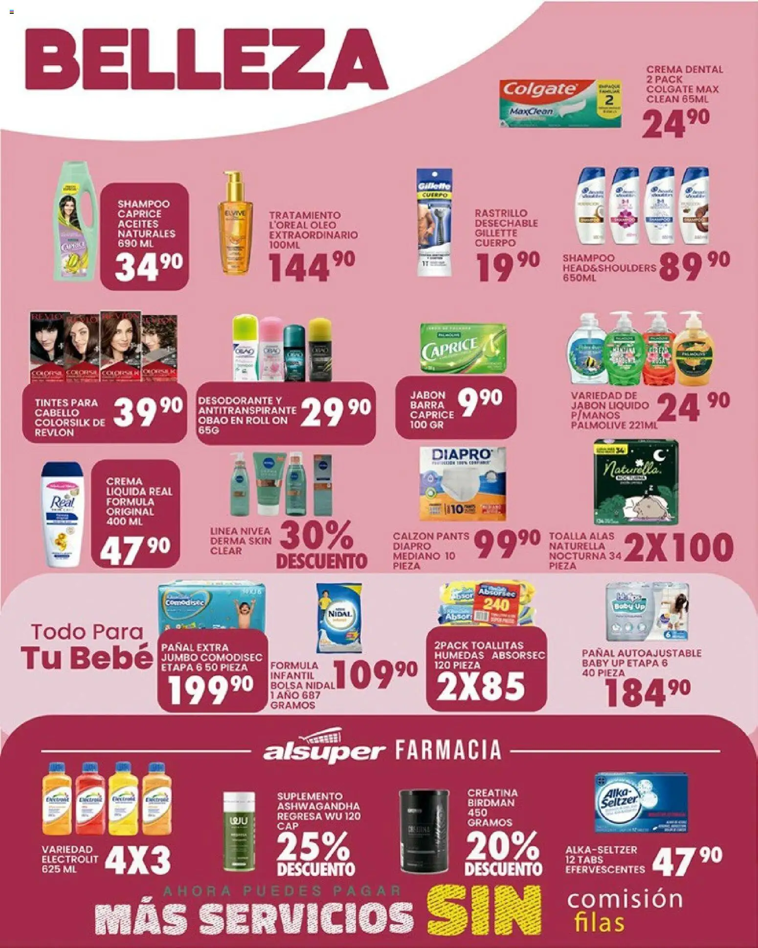 Nuevas ofertas de Alsuper válidas en toda la República Mexicana desde el 27.03.2026. ¡Encuentra las mejores ofertas en Alsuper folleto Chihuahua-Ciudad! | Página: 4 | Productos: Bolsa, Rastrillo, Toallitas húmedas, Barra