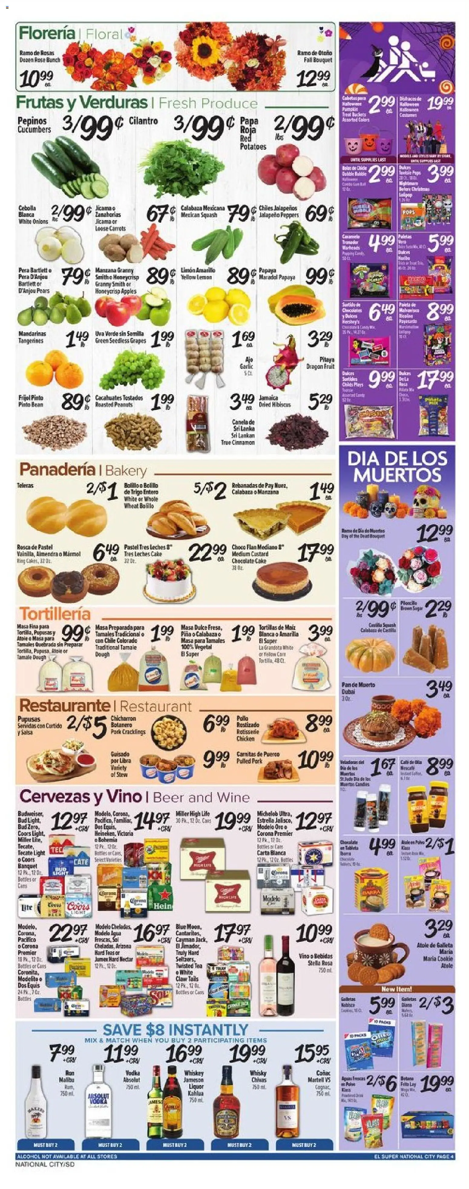 El Super Weekly Ad - CA - valid from 29.10.2025 | Page: 4 | Products: Chocolate, Pork, Tea, Grapes