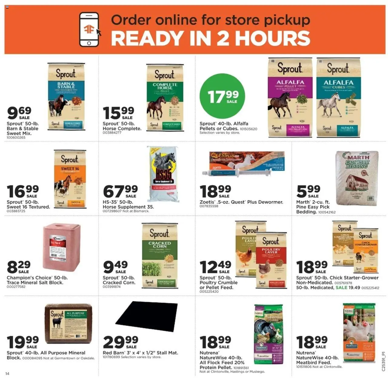 Mills Fleet Farm Weekly Ad - valid from 25.09.2025 | Page: 20 | Products: Corn, Salt, Starter, Poultry