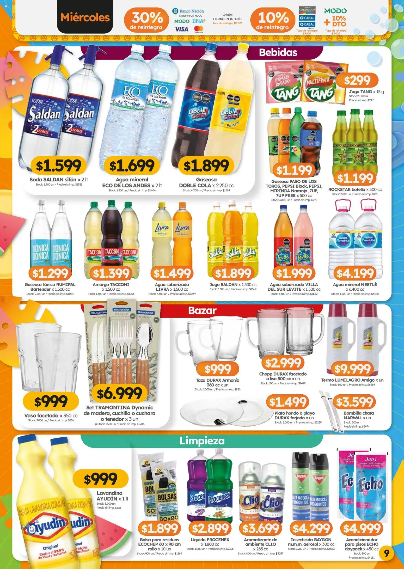 Cordiez ofertas │ válido desde el 05.03.2026 | Página: 9 | Productos: Botella, Insecticida, Agua, Pomelo
