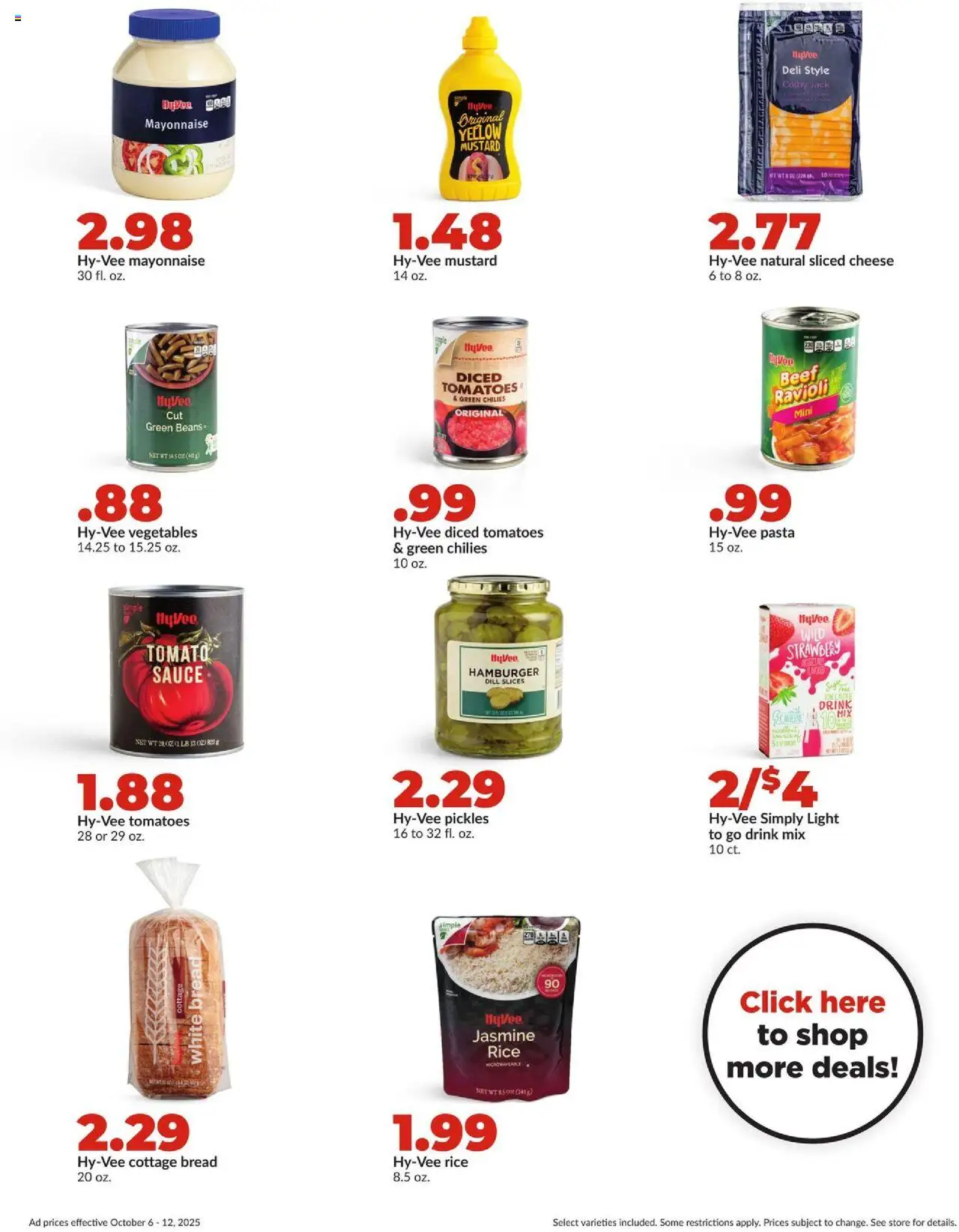 HyVee Weekly Ad - valid from 06.10.2025 | Page: 16 | Products: Bread, Tomatoes, Vegetables, Mayonnaise
