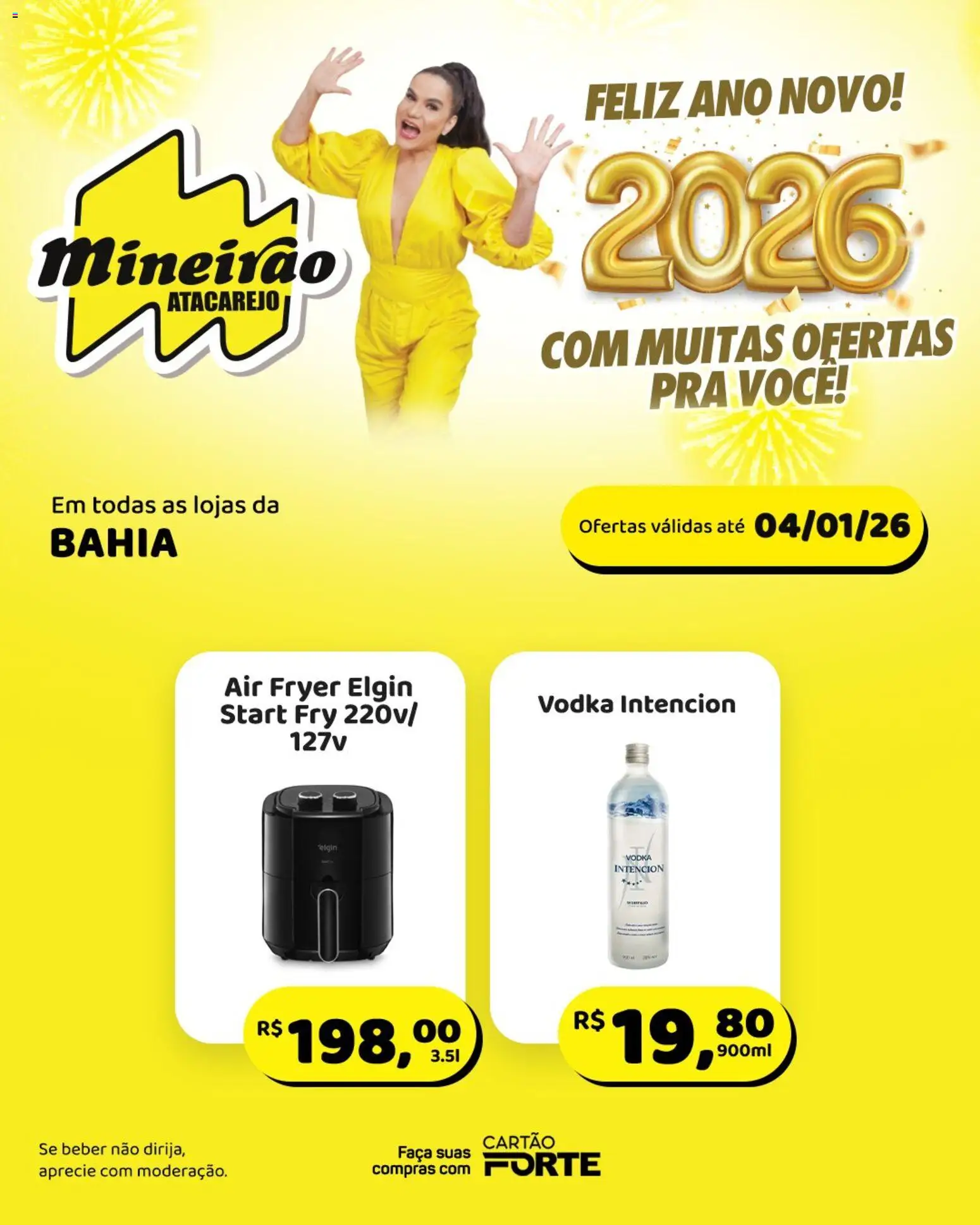 Mineirão Atacarejo Folheto - válido de 29.12.2025 | Página: 2 | Produtos: Air fryer, Faca, Vodka