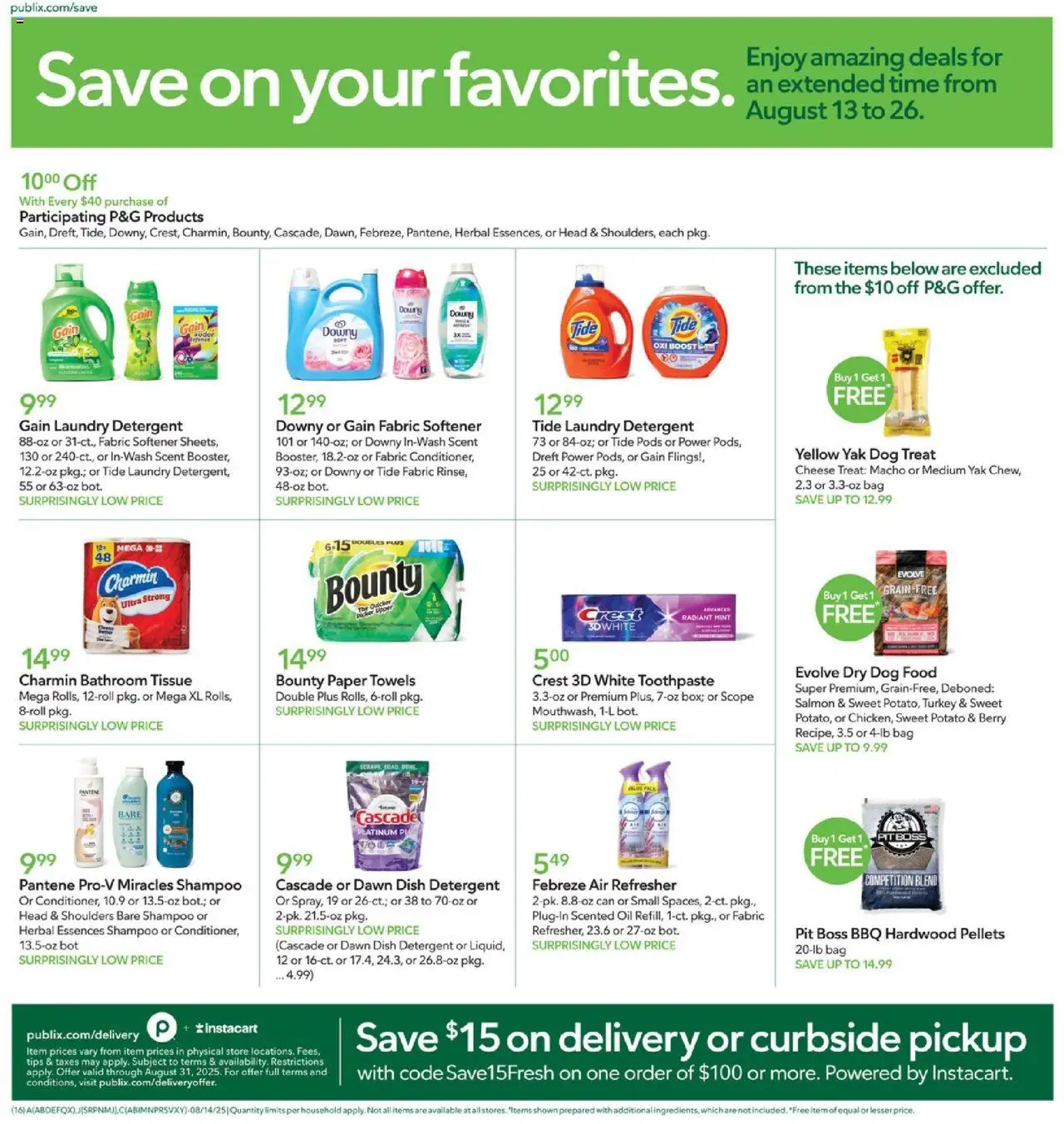 Publix Weekly Ad - valid from 20.08.2025 | Page: 17 | Products: Dog Food, Shampoo, Detergent, Bag