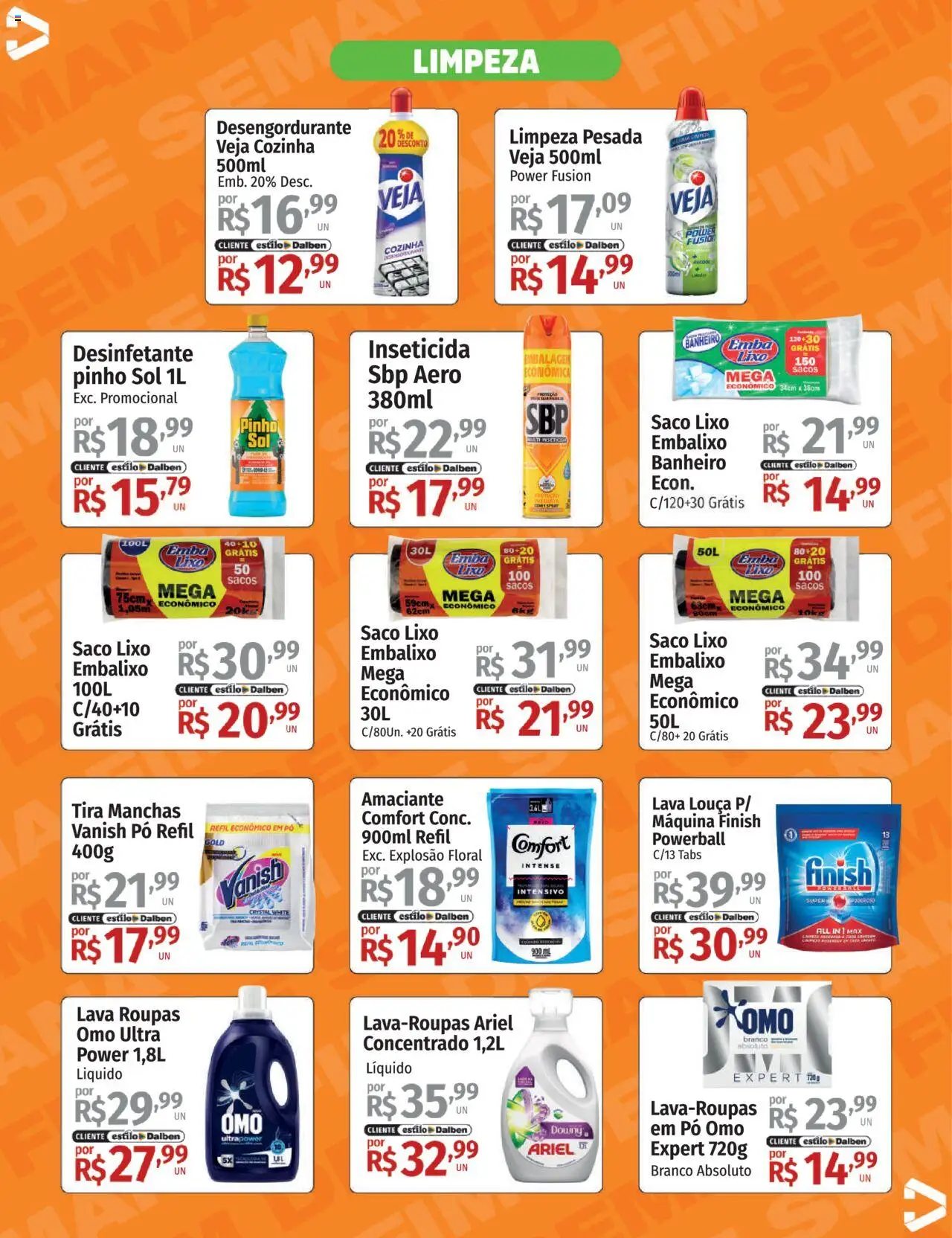 Supermercado Dalben Folheto - válido de 10.10.2025 | Página: 13 | Produtos: Ariel, Roupas, Amaciante, Inseticida