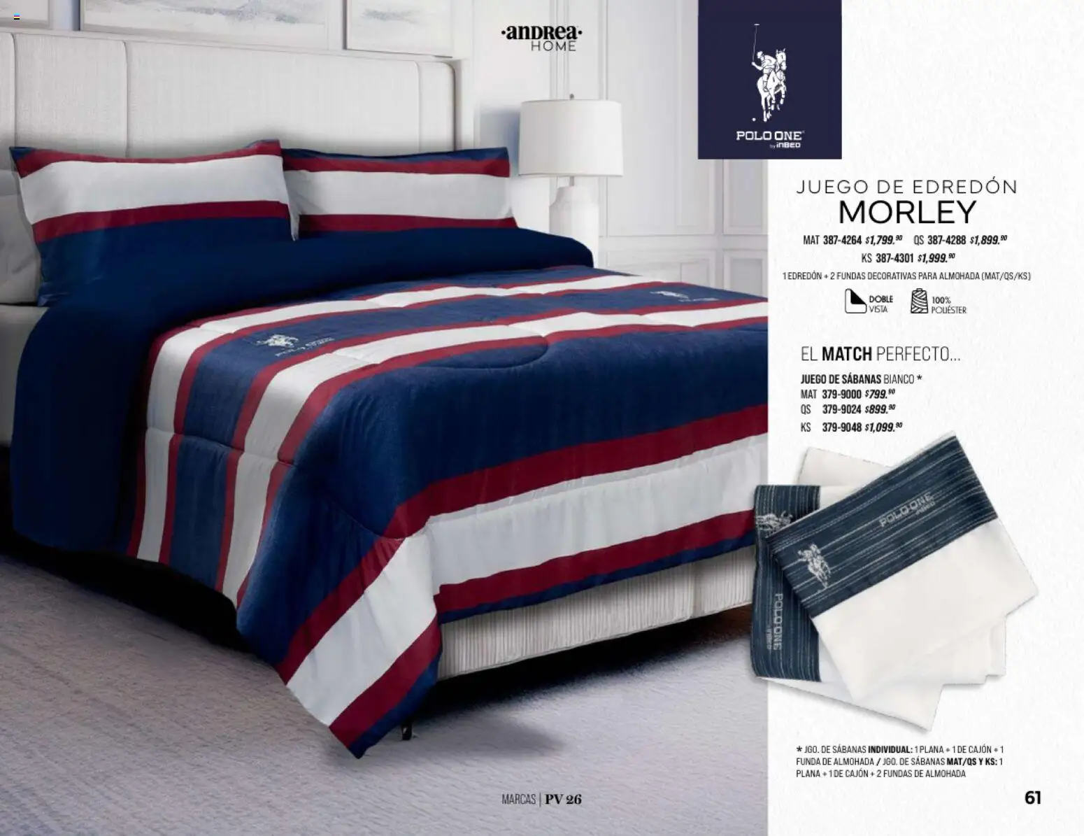 Nuevas ofertas de Andrea válidas en toda la República Mexicana desde el 25.01.2026. ¡Encuentra las mejores ofertas en Andrea catálogo Home! | Página: 61 | Productos: Juego, Funda, Funda de almohada, Sabanas