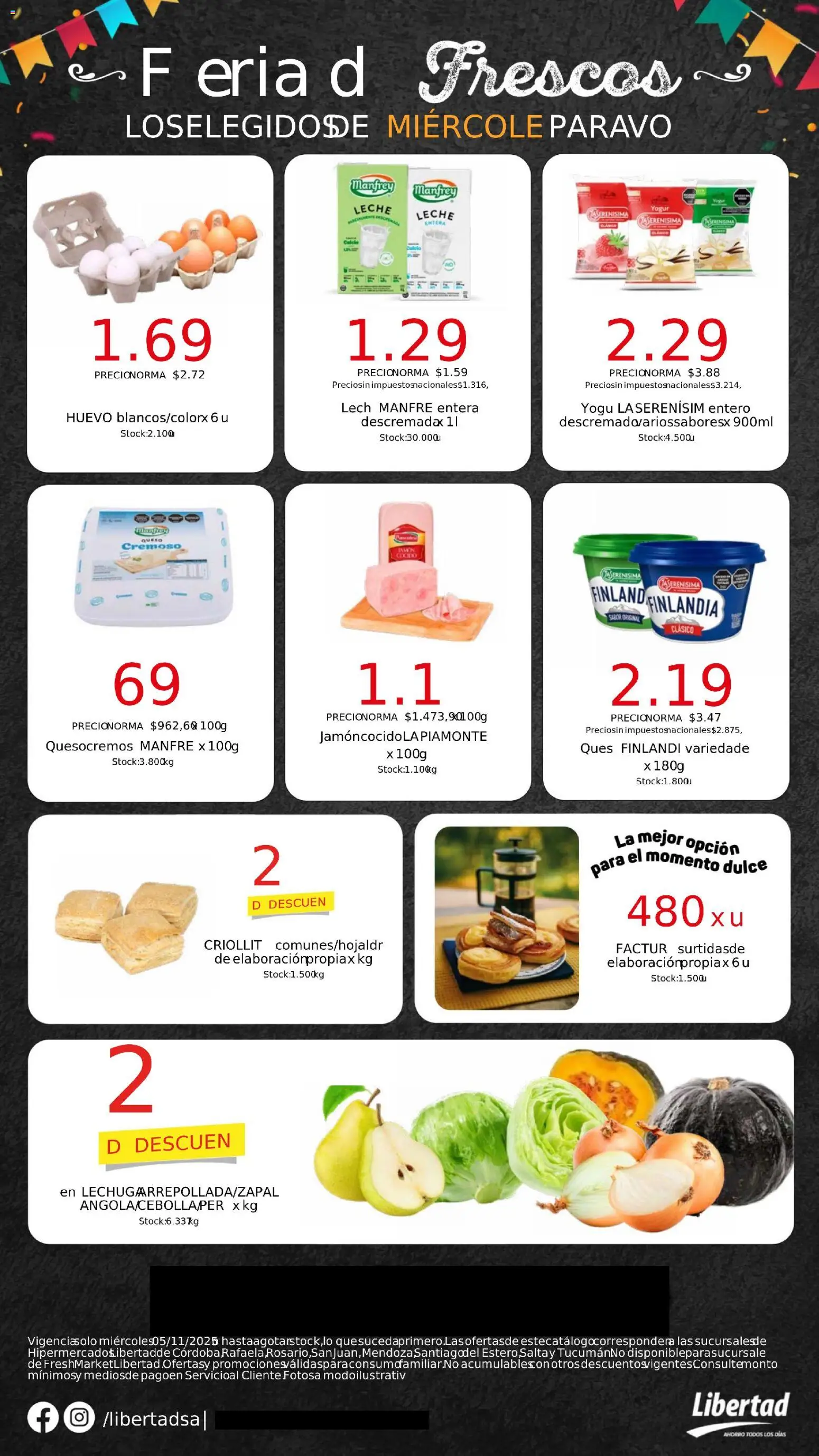 Hipermercado Libertad - Feria de Frescos │ válido desde el 05.11.2025 | Página: 1 | Productos: Huevo, Leche, Yogur