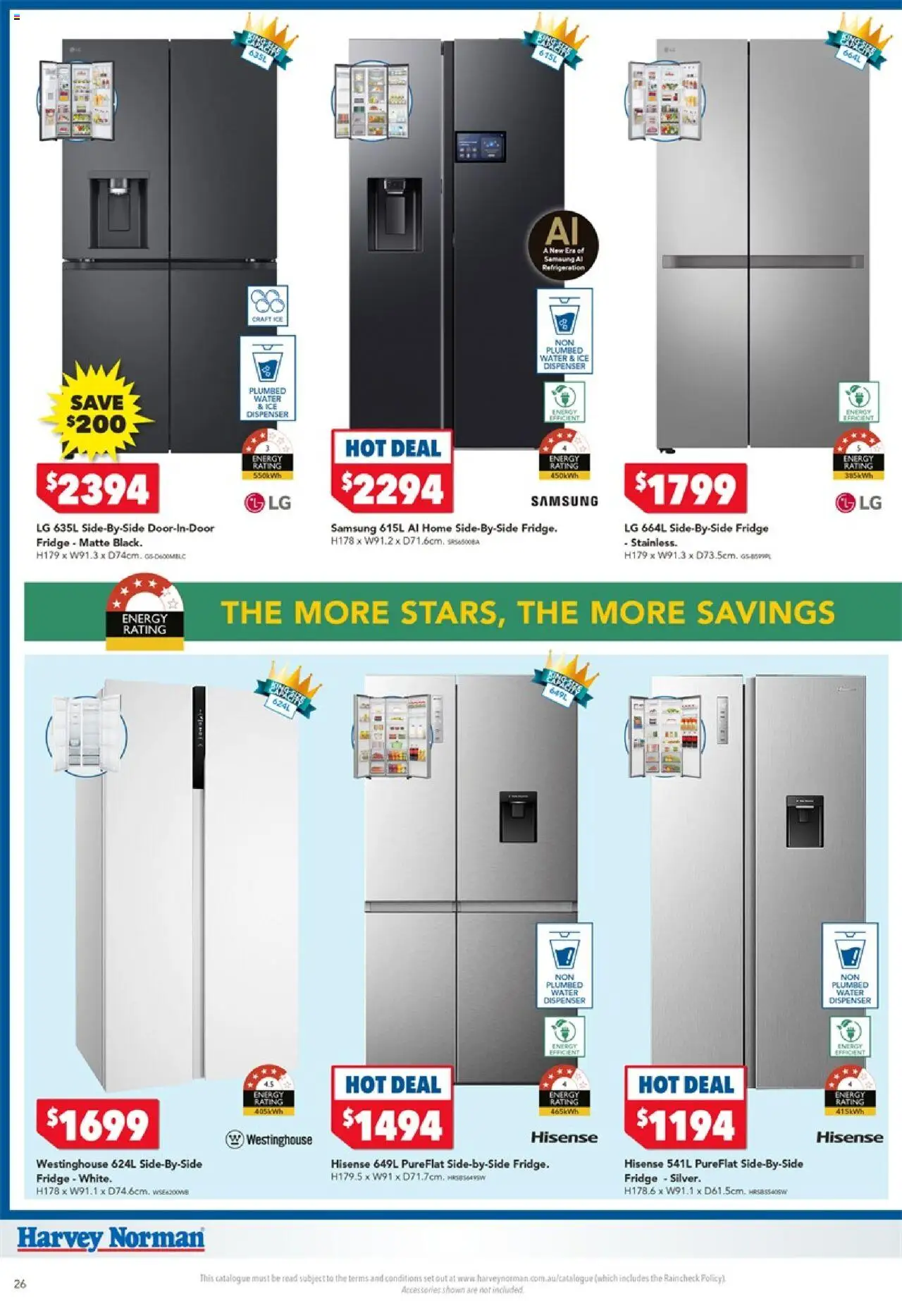 Harvey Norman catalogue - valid from 25.09.2025 | Page: 26 | Products: Water, Accessories, Fridge