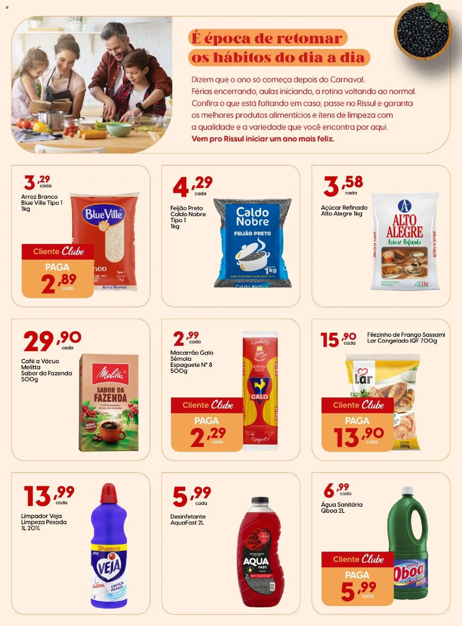 Rissul Folheto - válido de 19.02.2026 | Página: 2 | Produtos: Espaguete, Arroz, Macarrão, Açúcar
