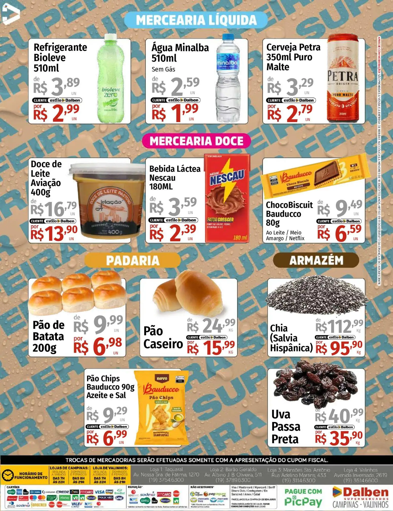 Supermercado Dalben Folheto - válido de 23.02.2026 | Página: 4 | Produtos: Ferro, Cerveja, Bebida, Azeite