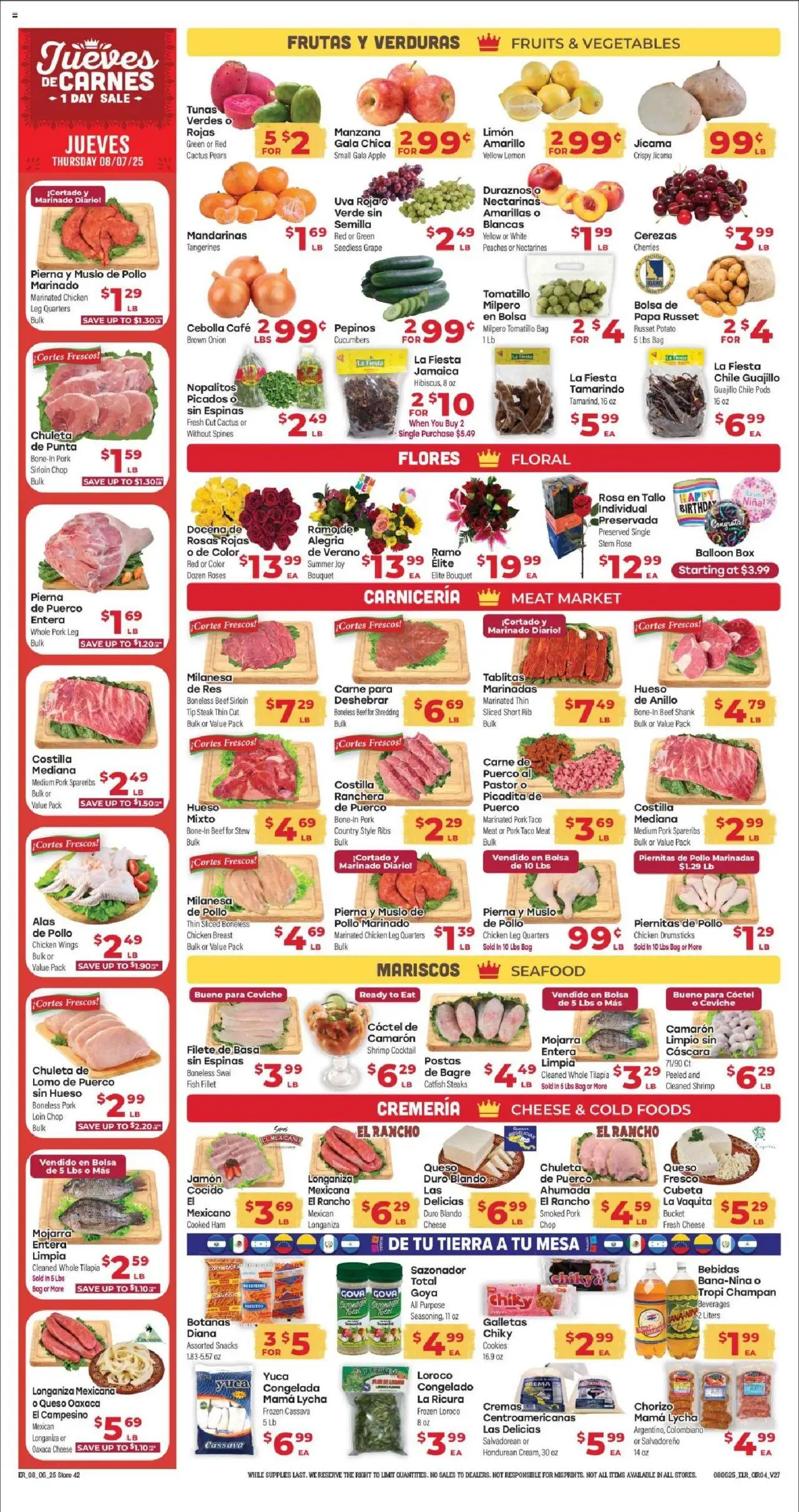 El Rancho Weekly Ad - valid from 08.08.2025 | Page: 4 | Products: Ham, Fish, Lemon, Onion