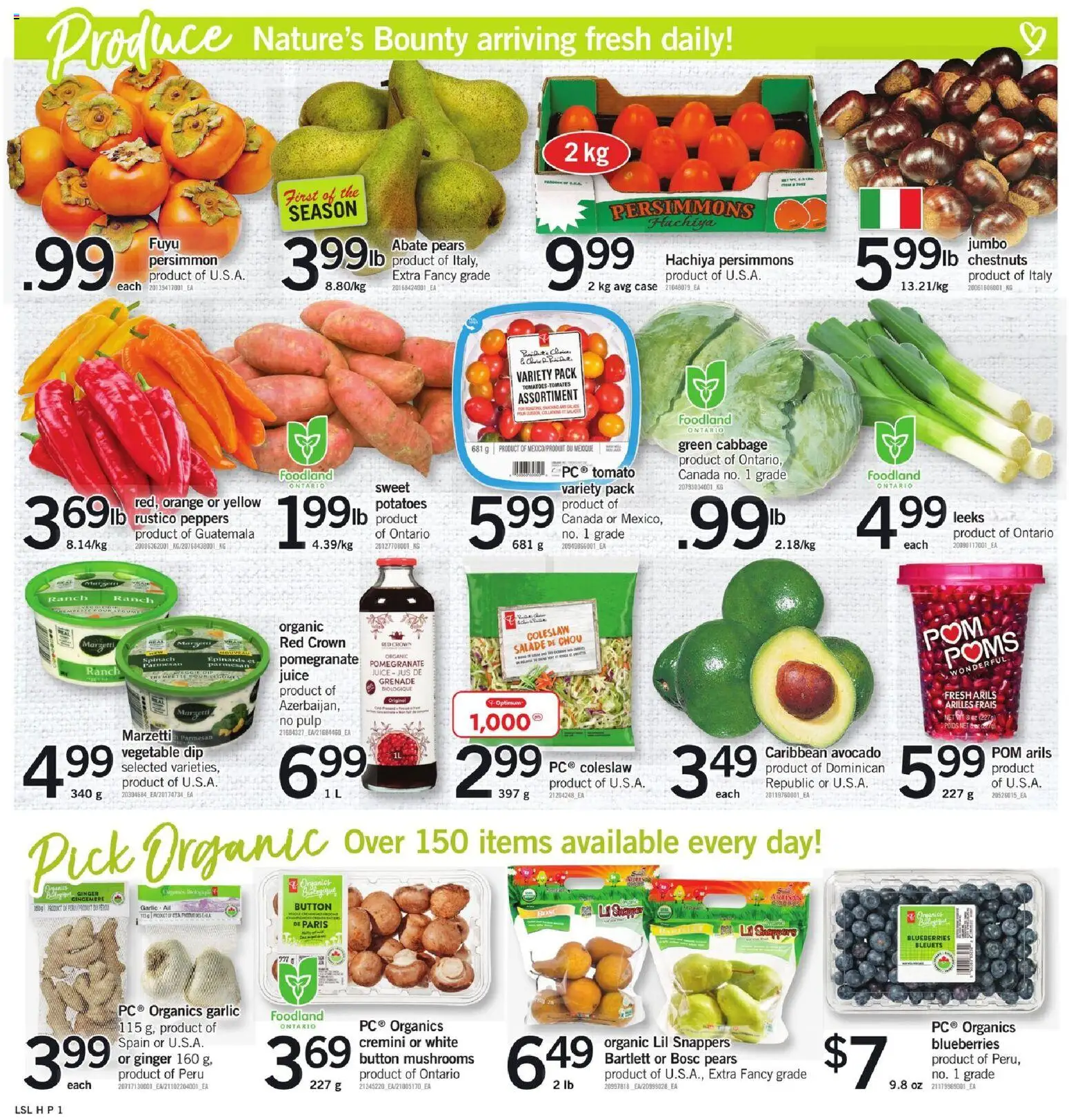 Loblaws flyer valid from 13.11.2025 | Page: 2 | Products: Potatoes, Case, Juice