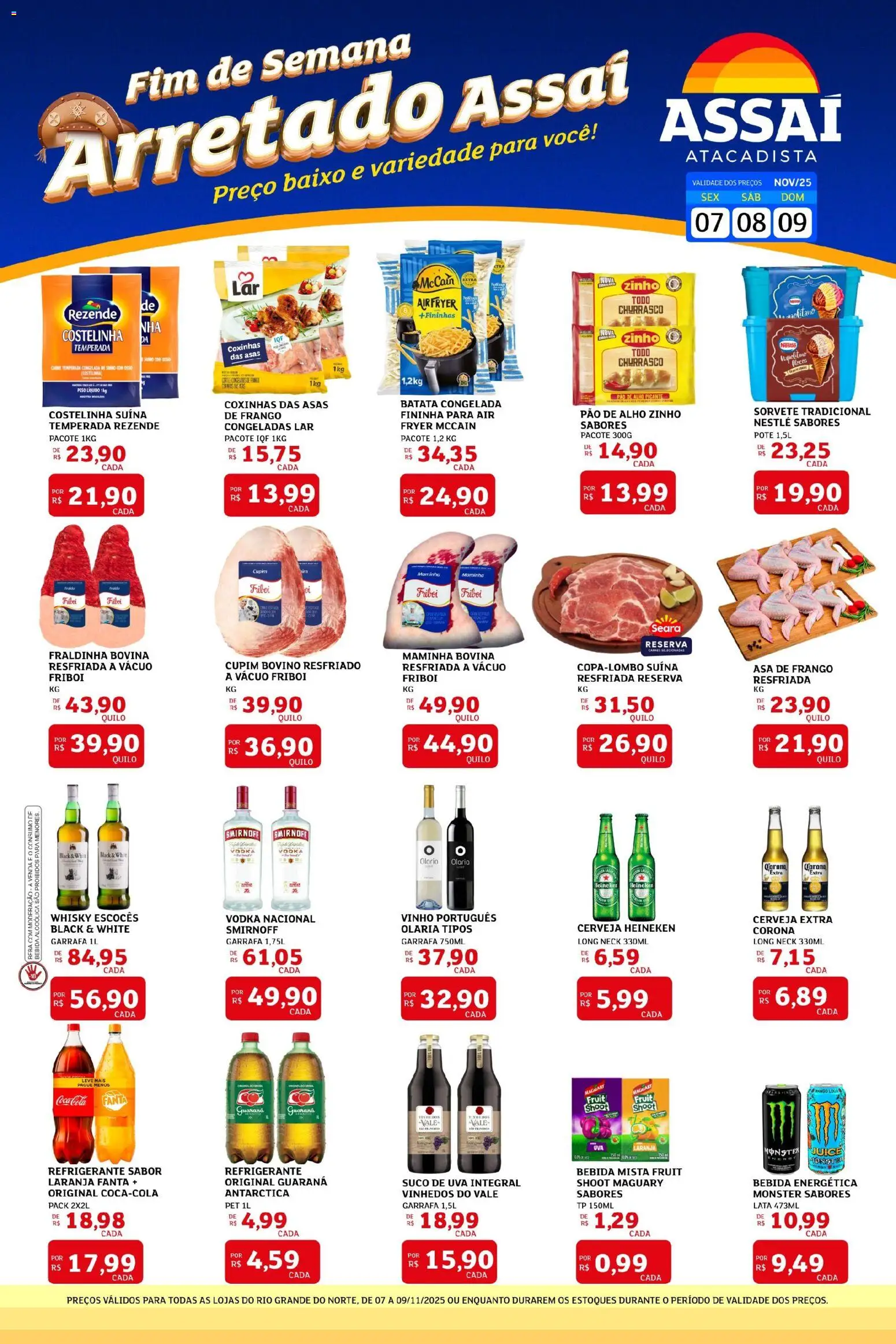 Assaí Atacadista Folheto - válido de 07.11.2025 | Página: 1 | Produtos: Cola, Baixo, Vodka, Bebida