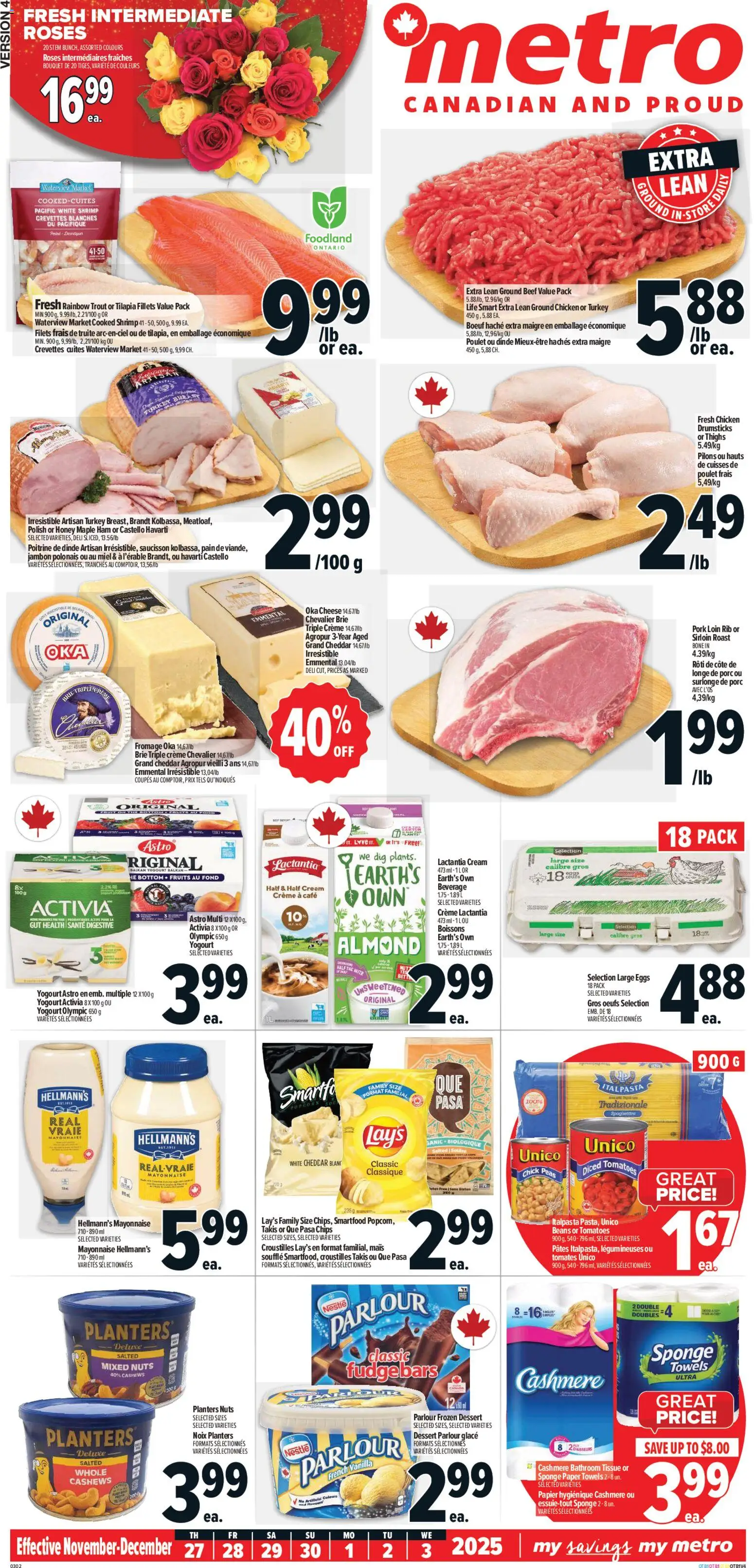 Metro flyer valid from 27.11.2025 | Page: 2 | Products: Nuts, Cream, Eggs, Pork