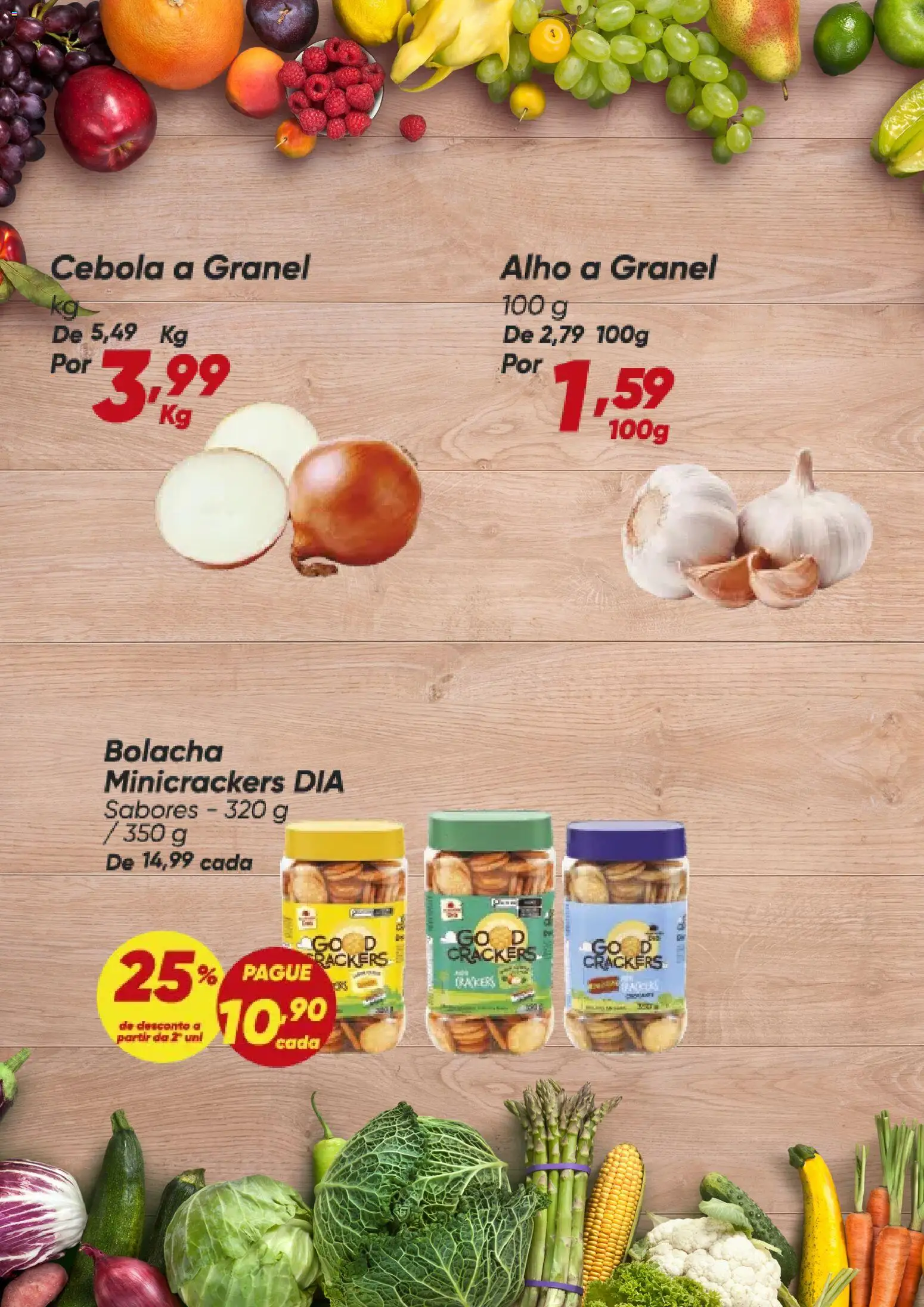 Dia Folheto - válido de 09.04.2026 | Página: 2 | Produtos: Alho, Cebola, Bolacha