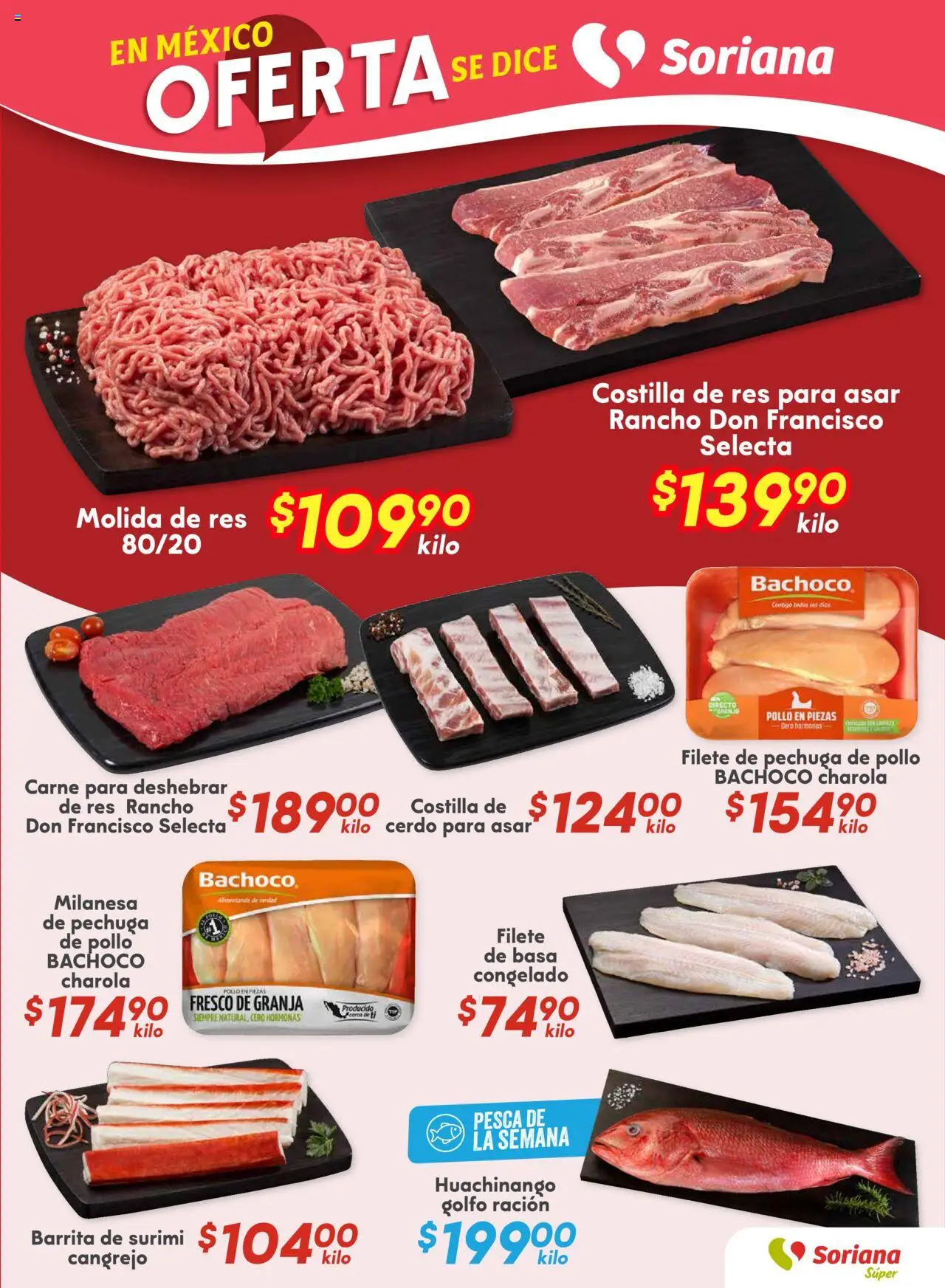 Nuevas ofertas de Soriana válidas en toda la República Mexicana desde el 25.09.2025. ¡Encuentra las mejores ofertas en Soriana - Fin de Semana Súper: Tijuana, Mexicali, Ensenada, San Luis Río Colorado y Tecate! | Página: 5 | Productos: Pollo, Milanesa, Cerdo, Res