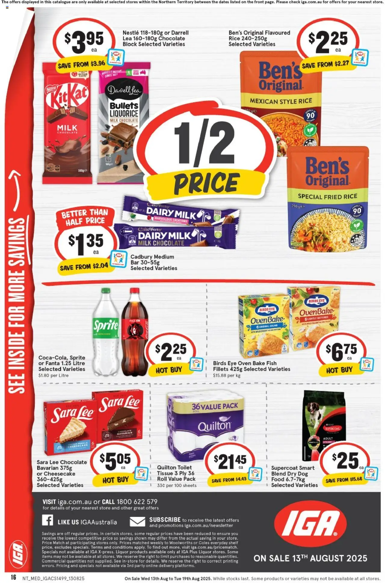 IGA catalogue - valid from 13.08.2025 | Page: 16 | Products: Toilet, Milk, Dairy, Rice