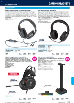 Preview of Jaycar Engineering & Scientific Catalogue 2025/2026  - valid from 09.07.2025 | Page: 519 | Products: Headband, Audio, Cable, Microphone