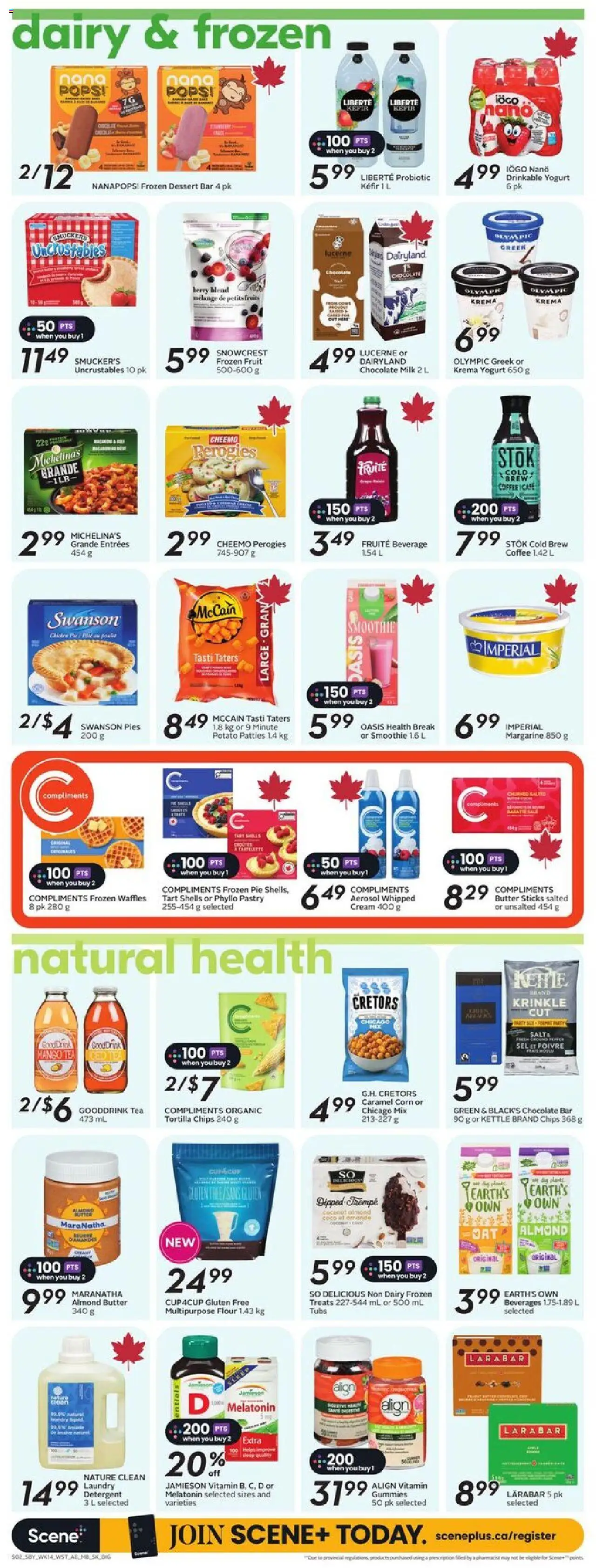 Sobeys flyer valid from 31.07.2025 | Page: 12 | Products: Tea, Cream, Kettle, Coffee