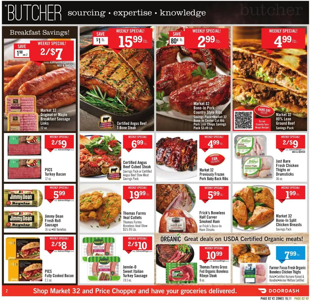 Price Chopper Weekly Ad - valid from 28.09.2025 | Page: 2 | Products: Ham, Pork, Sausage, Game