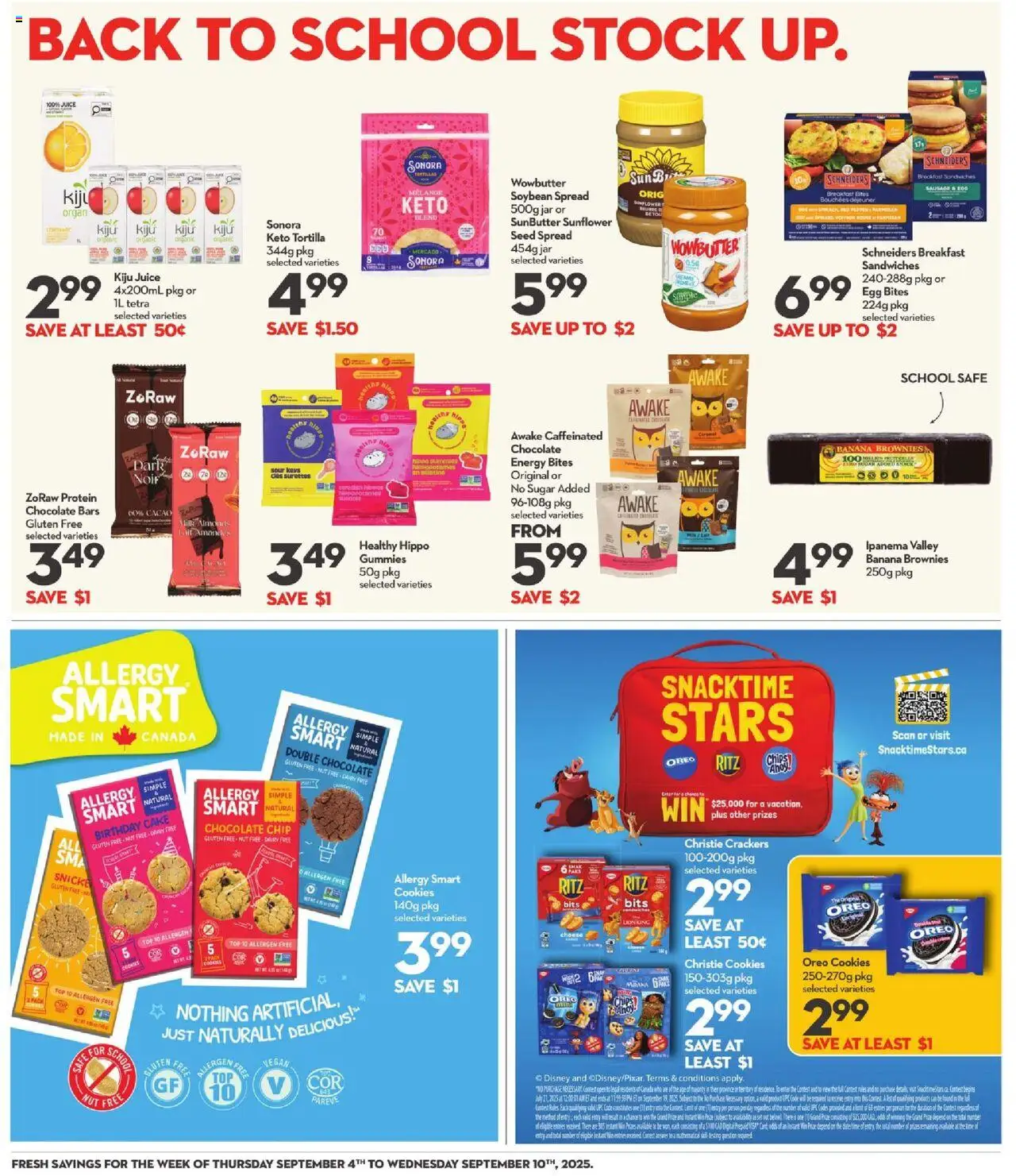 Longo's flyer valid from 04.09.2025 | Page: 13 | Products: Chips, Cookies, Cheese, Chocolate