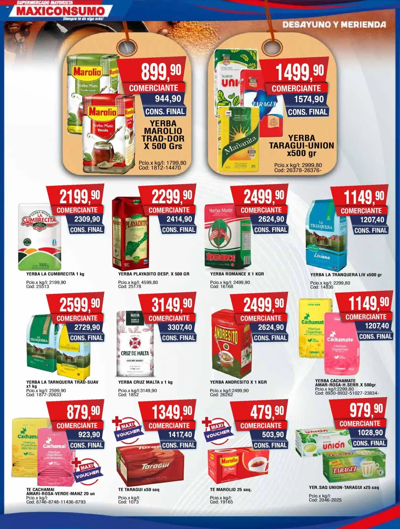 Maxiconsumo ofertas │ válido desde el 15.09.2025 | Página: 10 | Productos: Mate, Yerba, Té