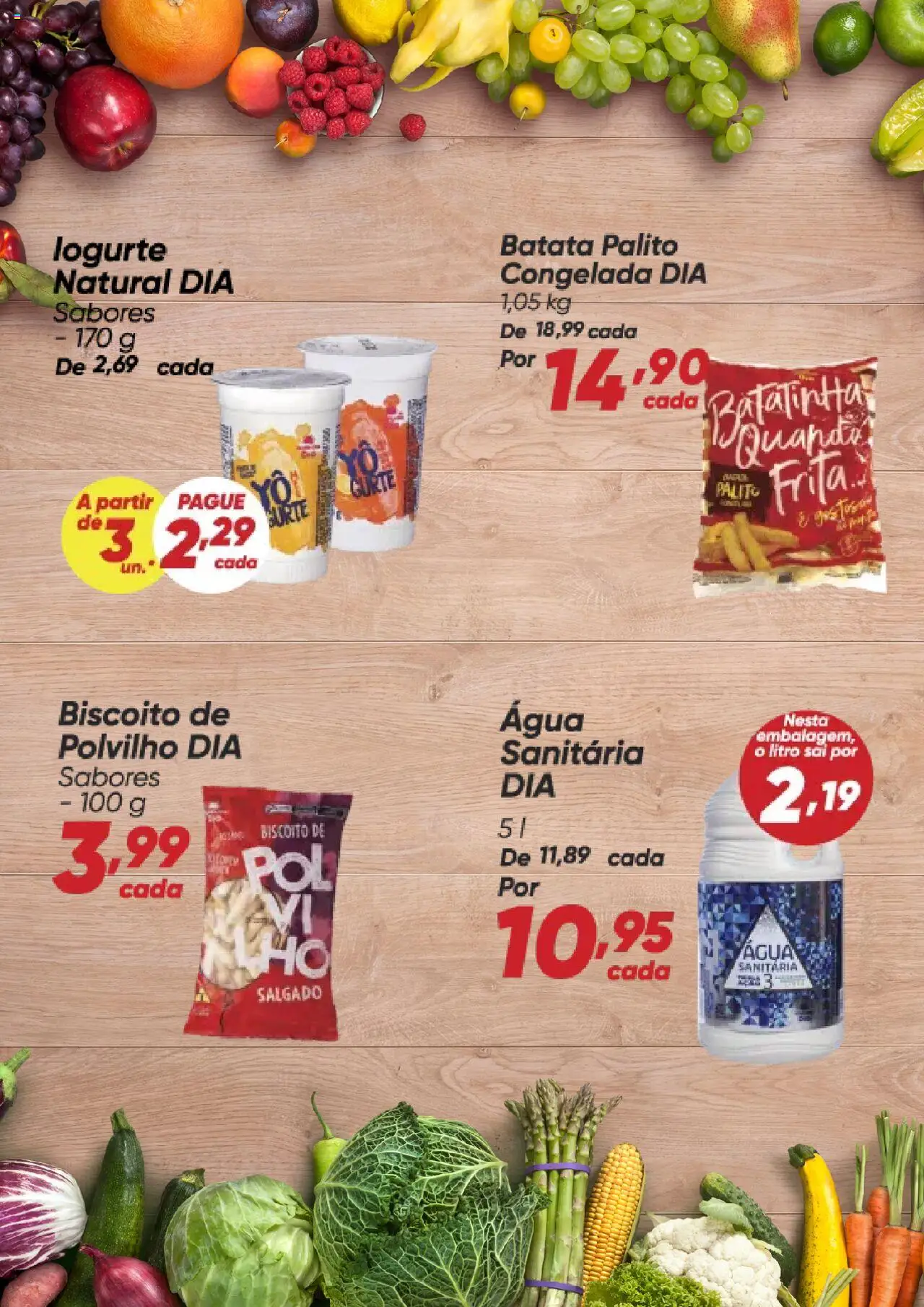 Dia Folheto - válido de 25.08.2025 | Página: 3 | Produtos: Biscoito, Polvilho, Batata, Água sanitária