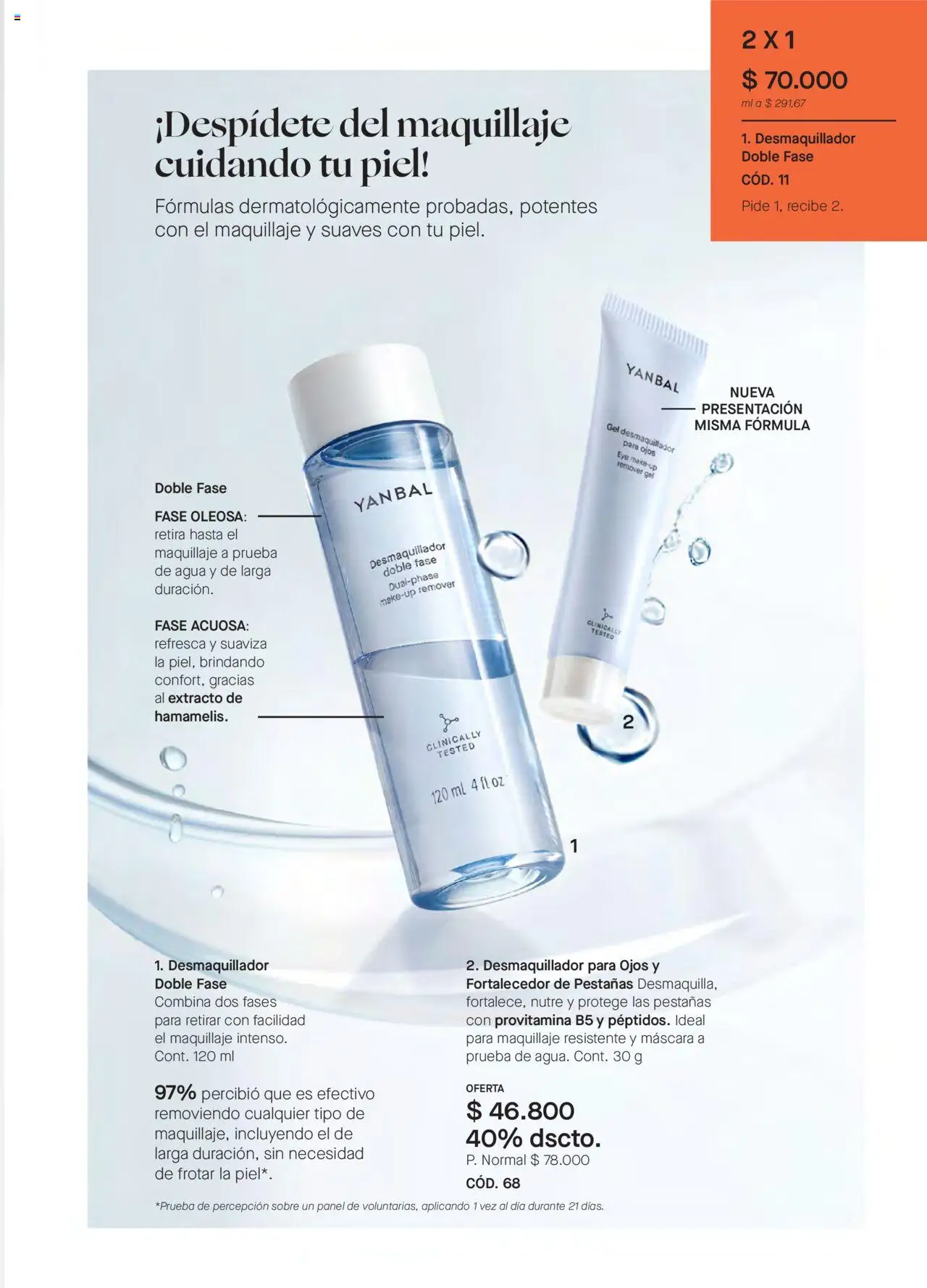 Yanbal revista - valida desde el 11.10.2025 | Página: 27 | Productos: Agua, Sobre, Maquillaje, Máscara