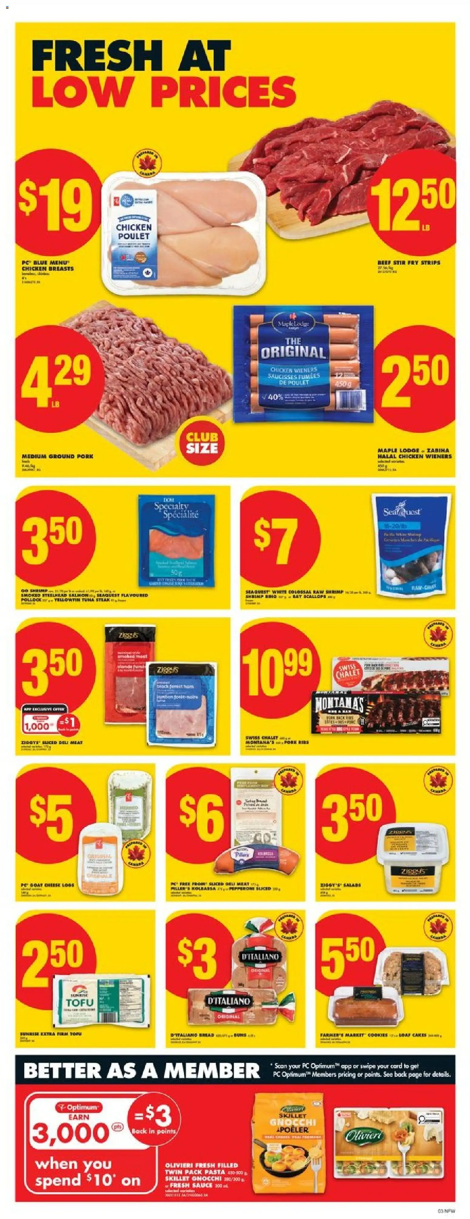 No Frills flyer valid from 15.01.2026 | Page: 3 | Products: Beef, Pasta, Salad, Bread