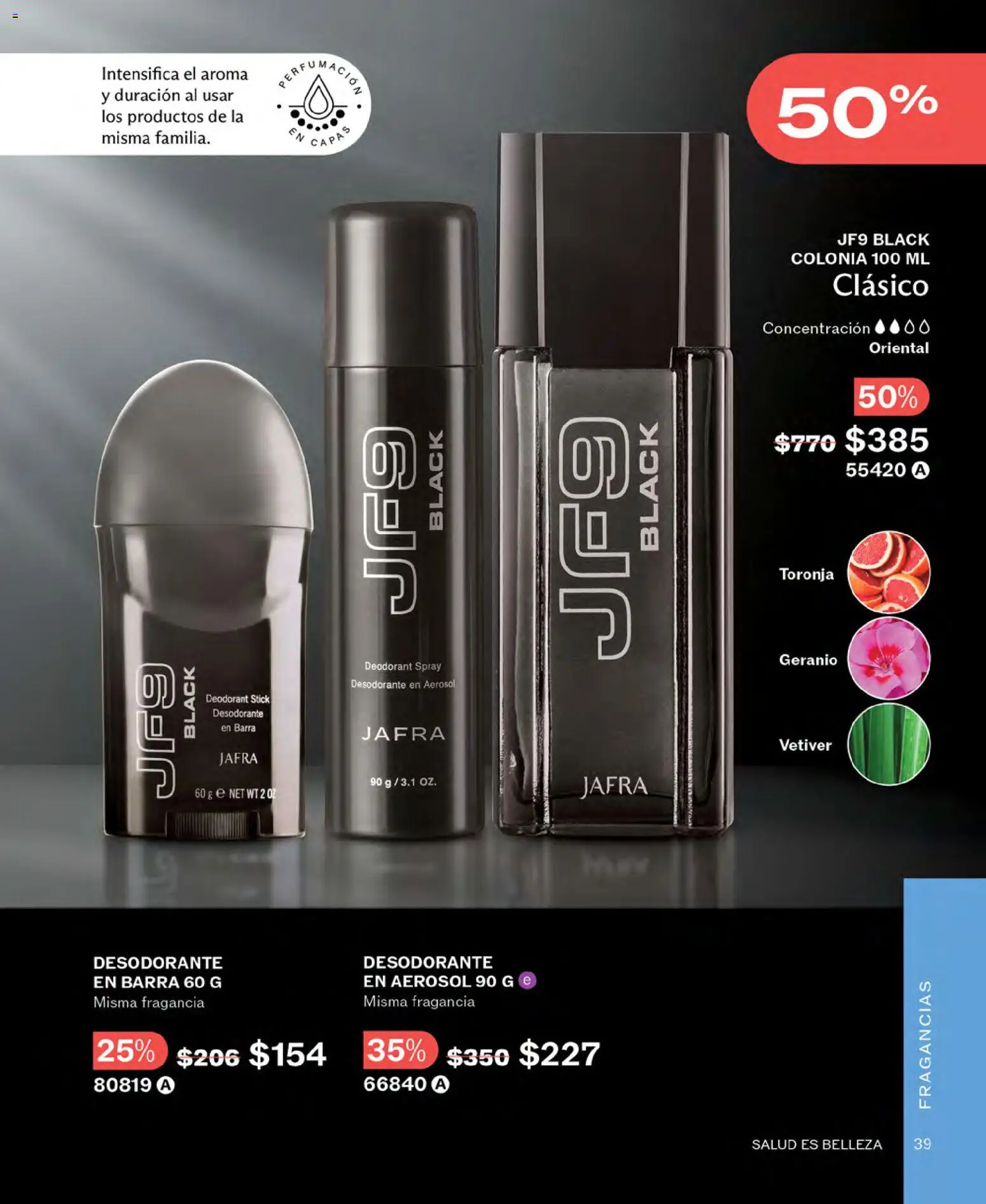 Nuevas ofertas de JAFRA válidas en toda la República Mexicana desde el 01.11.2025. ¡Encuentra las mejores ofertas en JAFRA catálogo! | Página: 39 | Productos: Desodorante, Toronja, Barra, Fragancia
