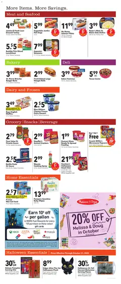 Preview of Coborn's weekly ads valid from 22.10.2025 | Page: 9 | Products: Cat Food, Cream, Potatoes, Hot Dogs