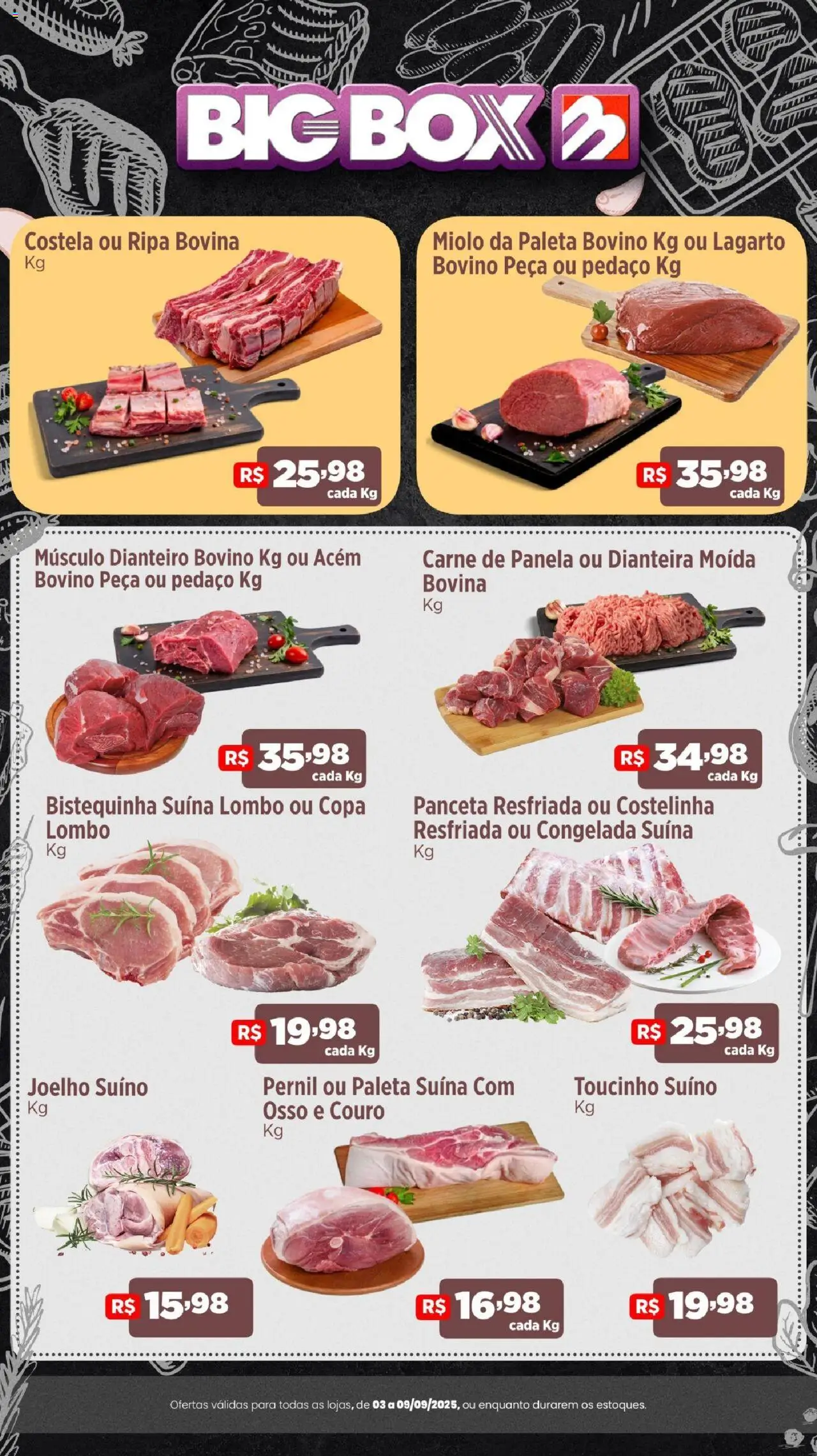Big Box Folheto - válido de 03.09.2025 | Página: 1 | Produtos: Acém, Lombo, Copa, Carne