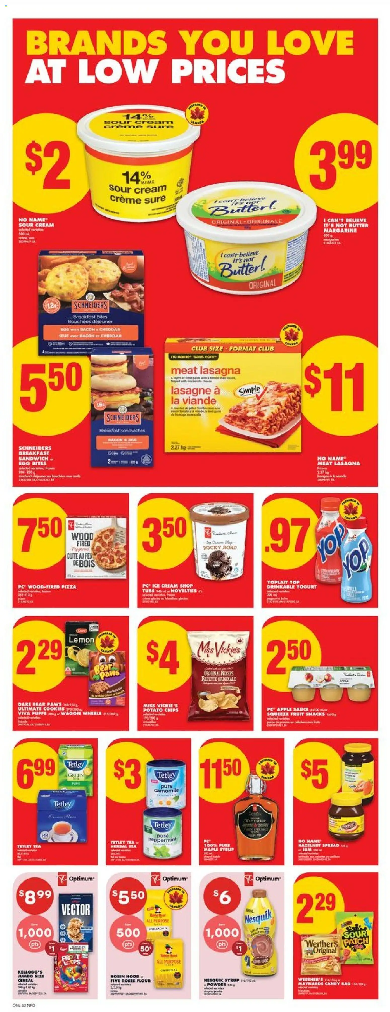 No Frills flyer valid from 19.02.2026 | Page: 10 | Products: Tea, Chips, Cream, Pizza